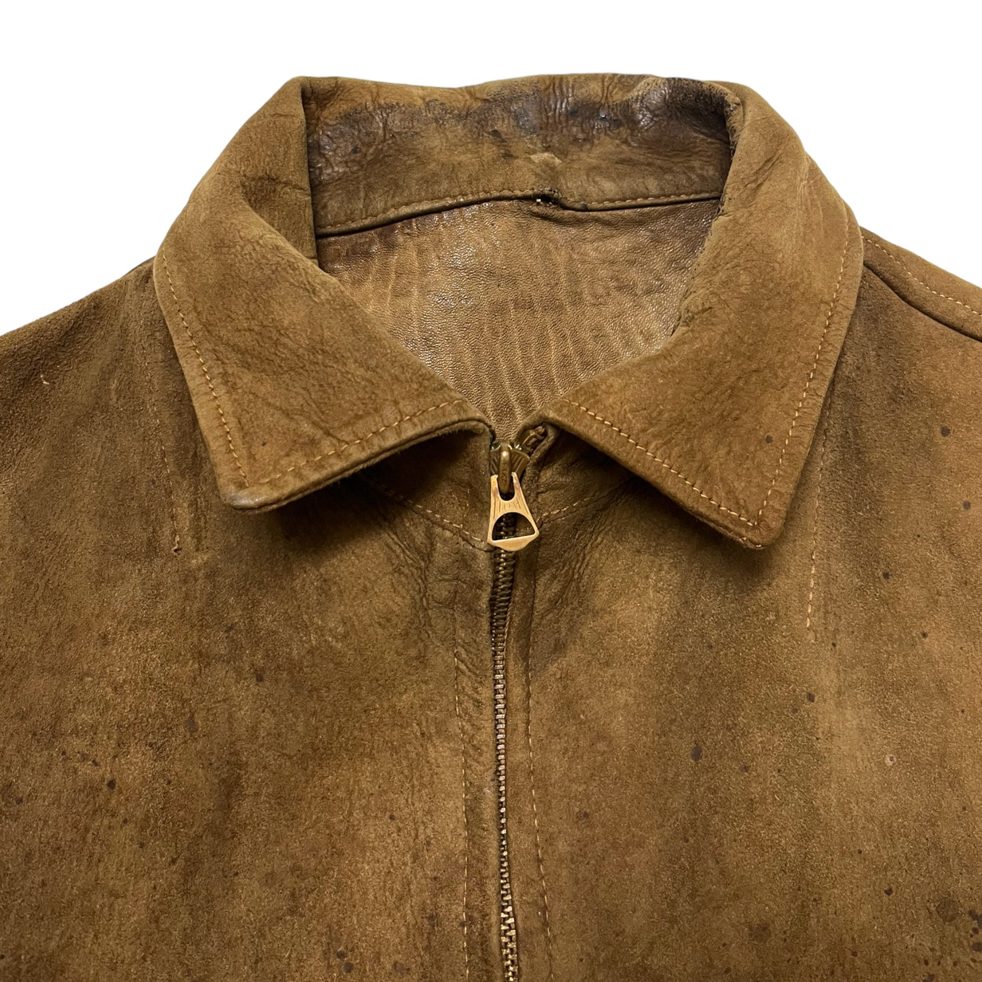1940s Gordon Leathers Calfskin Leather Jacket - Tanned Brown - S/M