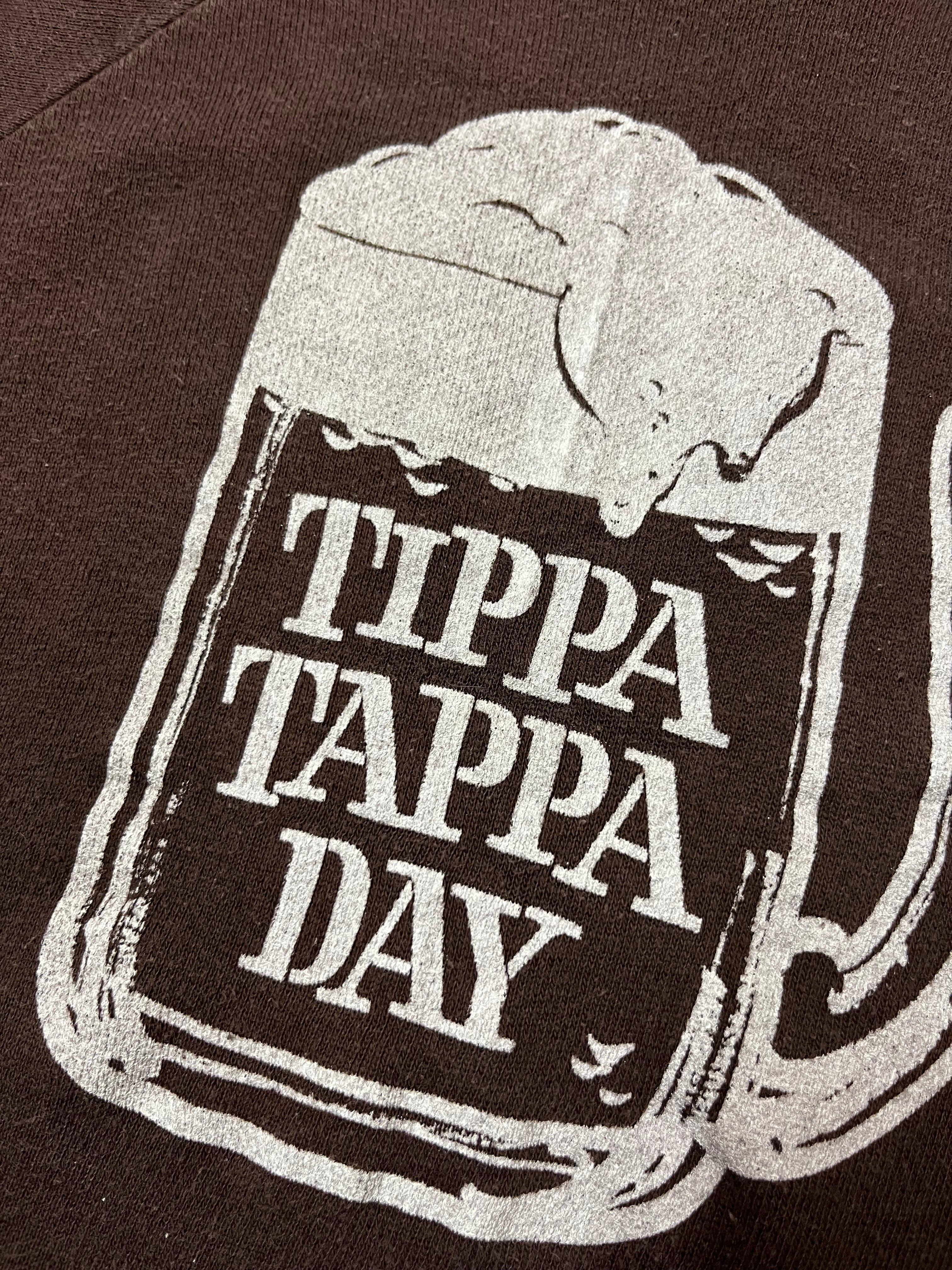 1960s ‘Tippa Tappa Day’ Beer Crewneck Sweatshirt - Chocolate Brown - L/XL