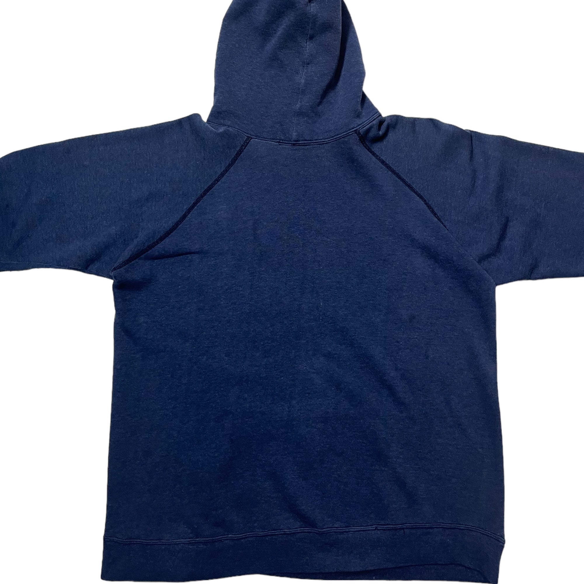 1970s Country Day Cajuns Hooded Raglan Sweatshirt - Faded Blue - L/XL