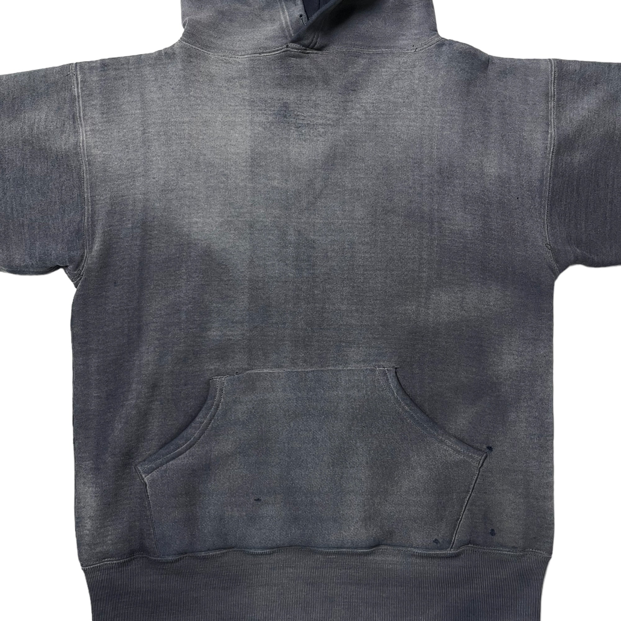 ‘70s Russell Sun Faded Double-Face Hooded Sweatshirt - Ghost Gray/Faded Navy - S