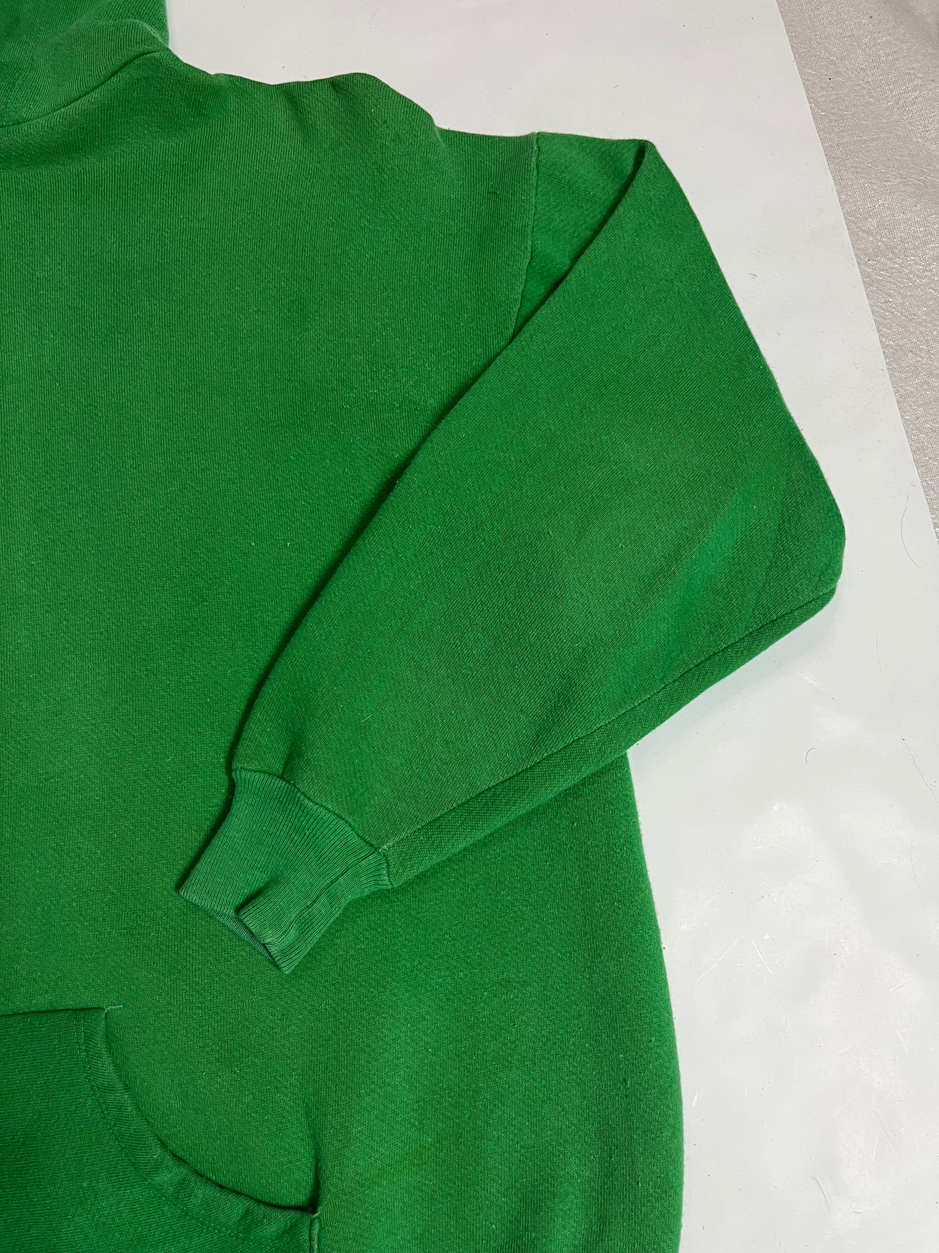 1970s Russell Gold Tag, Thorne Propane Hooded Sweatshirt - Kelly Green - L/XL