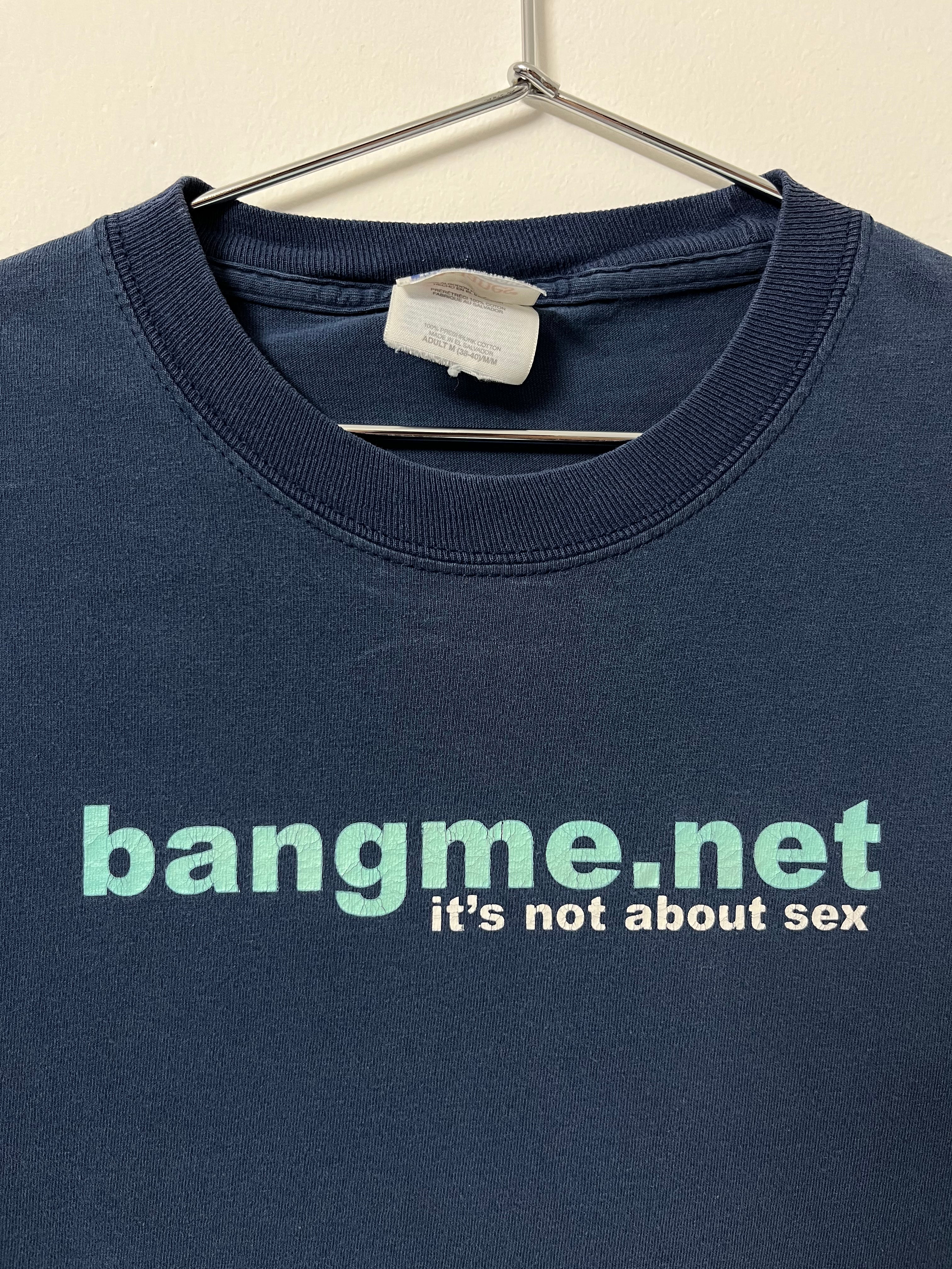 Late 90s ‘Bangme.net’ Novelty T-Shirt - Faded Navy - M