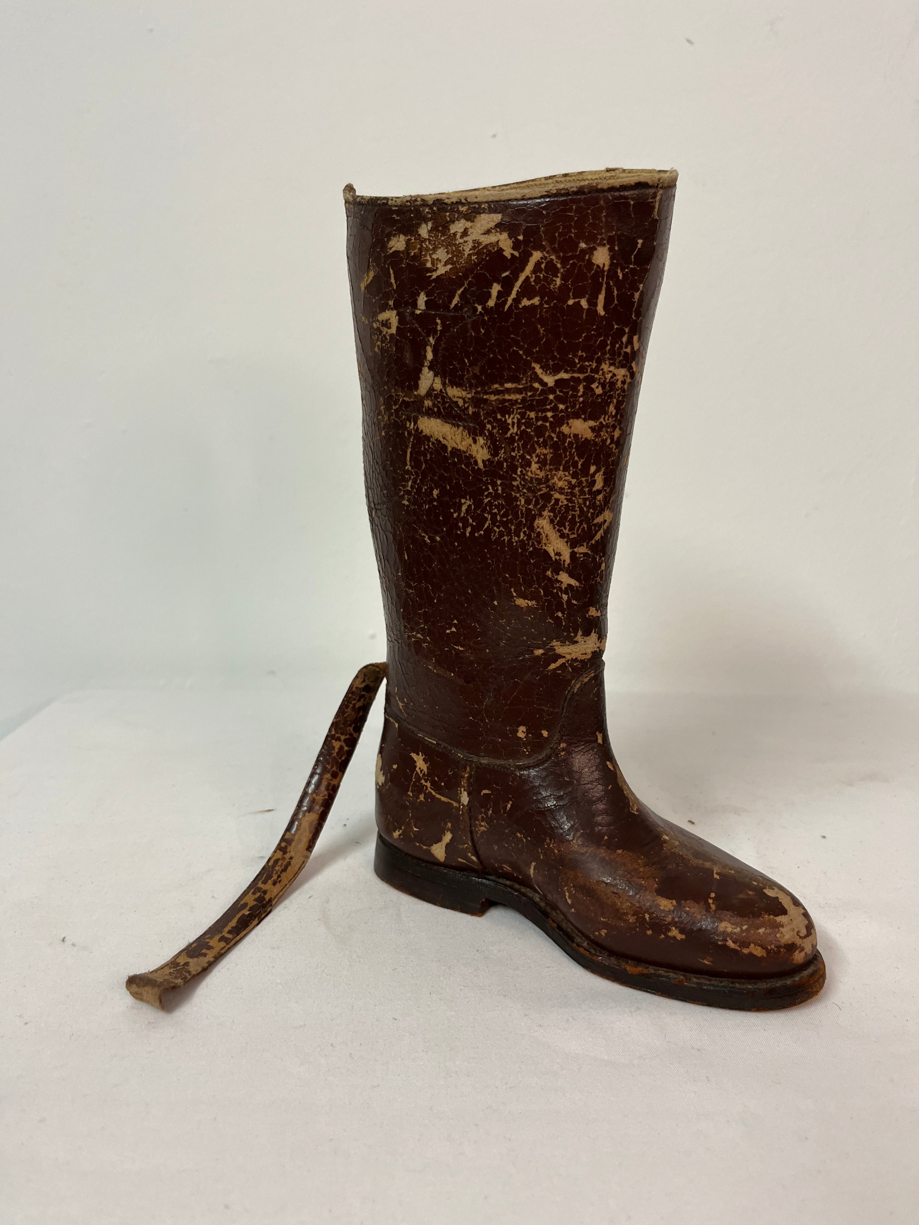 20th Century Weighted Leather Cowboy Boot Advertising Display/Salesman Sample