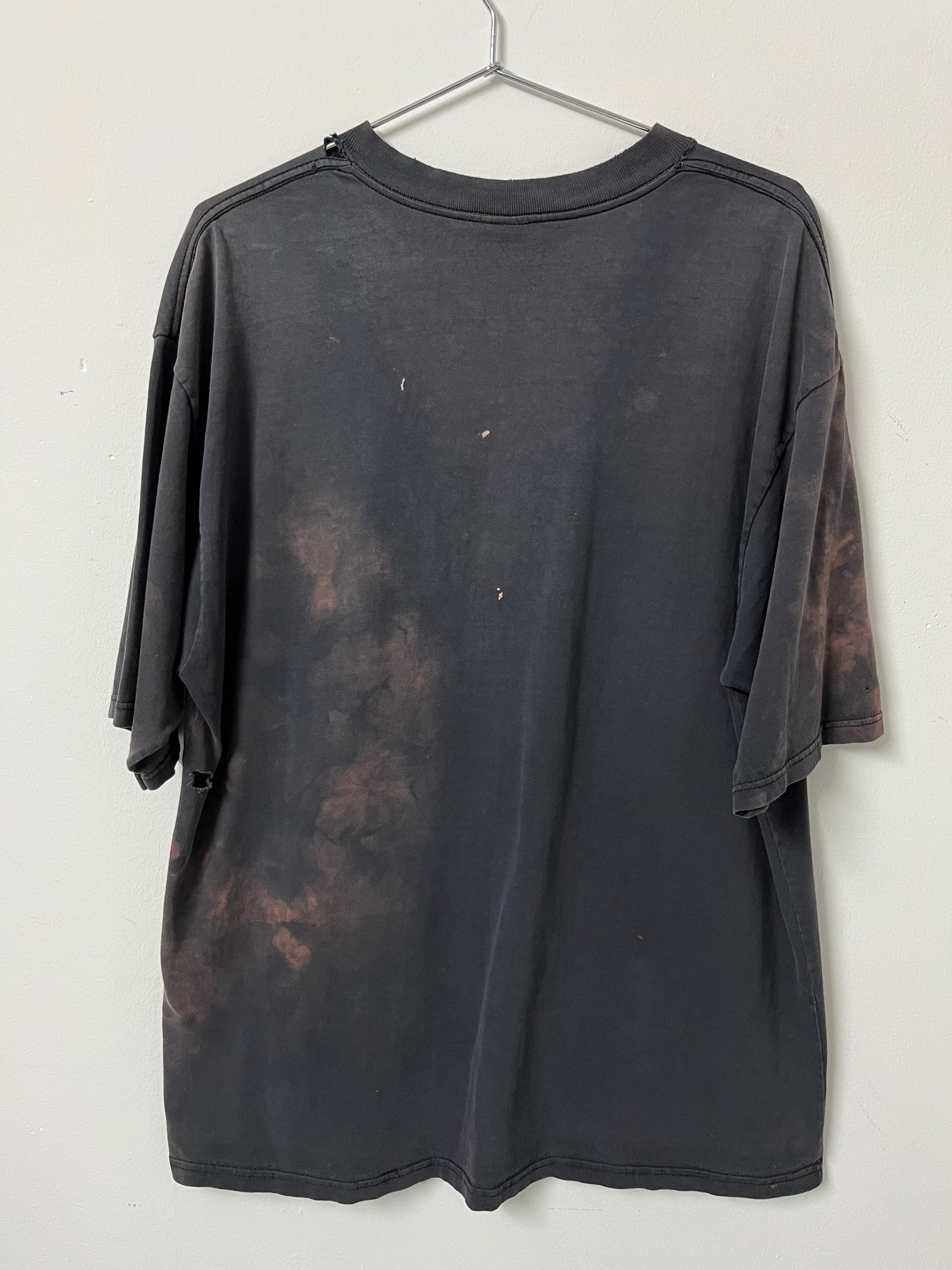 Early 1990s Carhartt Distressed Pocket T-Shirt - Faded Black - XL/XXL