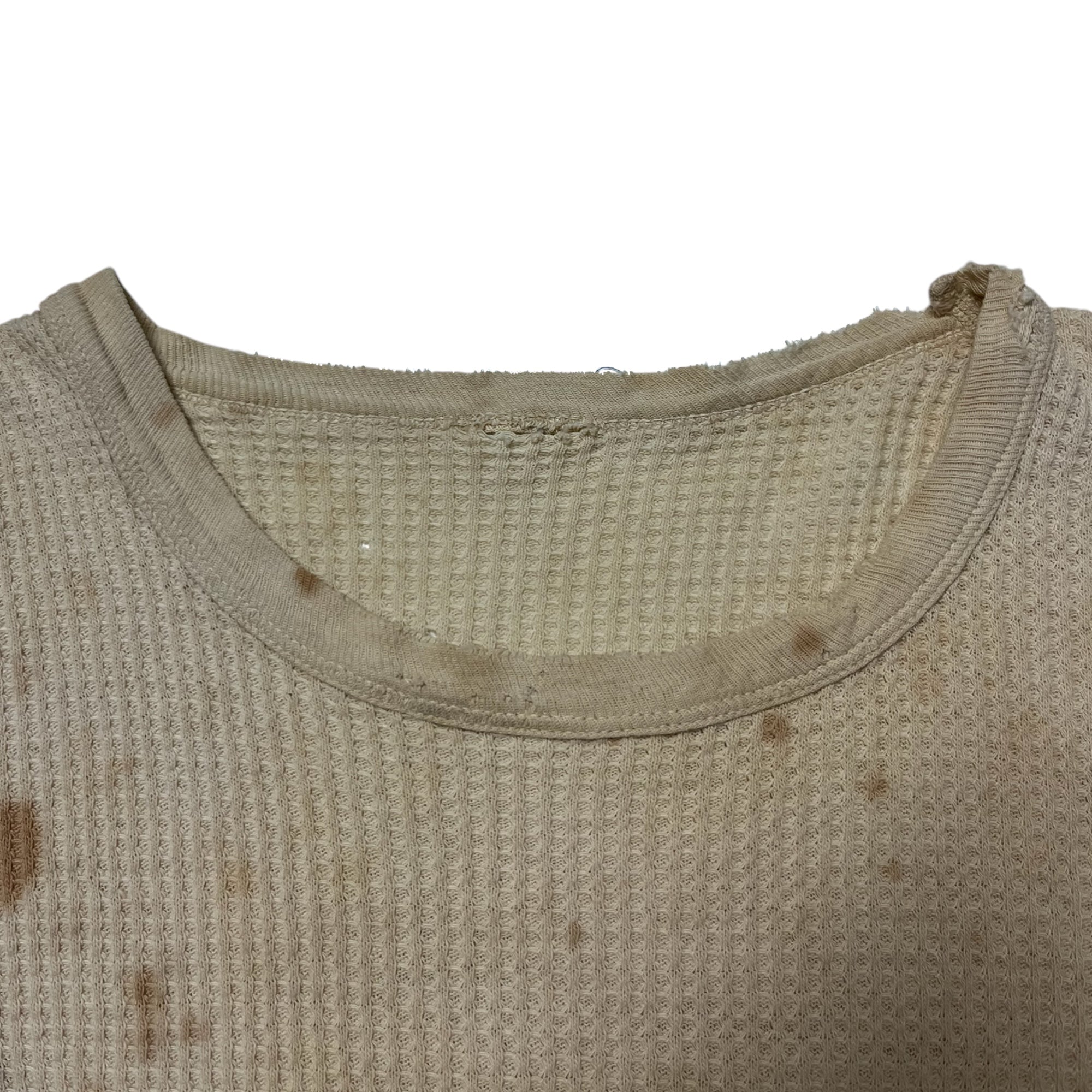 1950s Thrashed & Repaired Thermal - Aged White - M/L