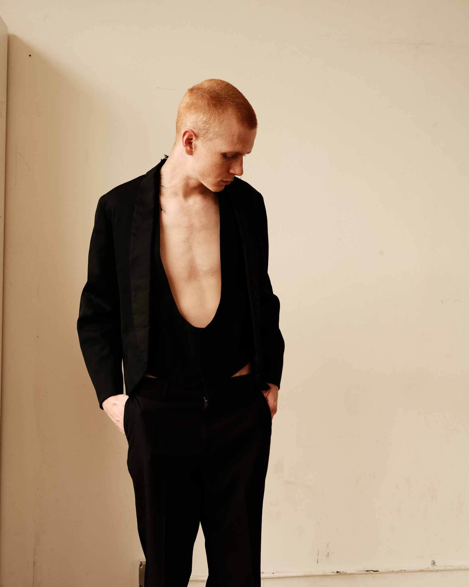 1910s Heidelberg, Wolff & Co. Distressed Black Satin Dress Jacket & Vest Set - Black - 38R