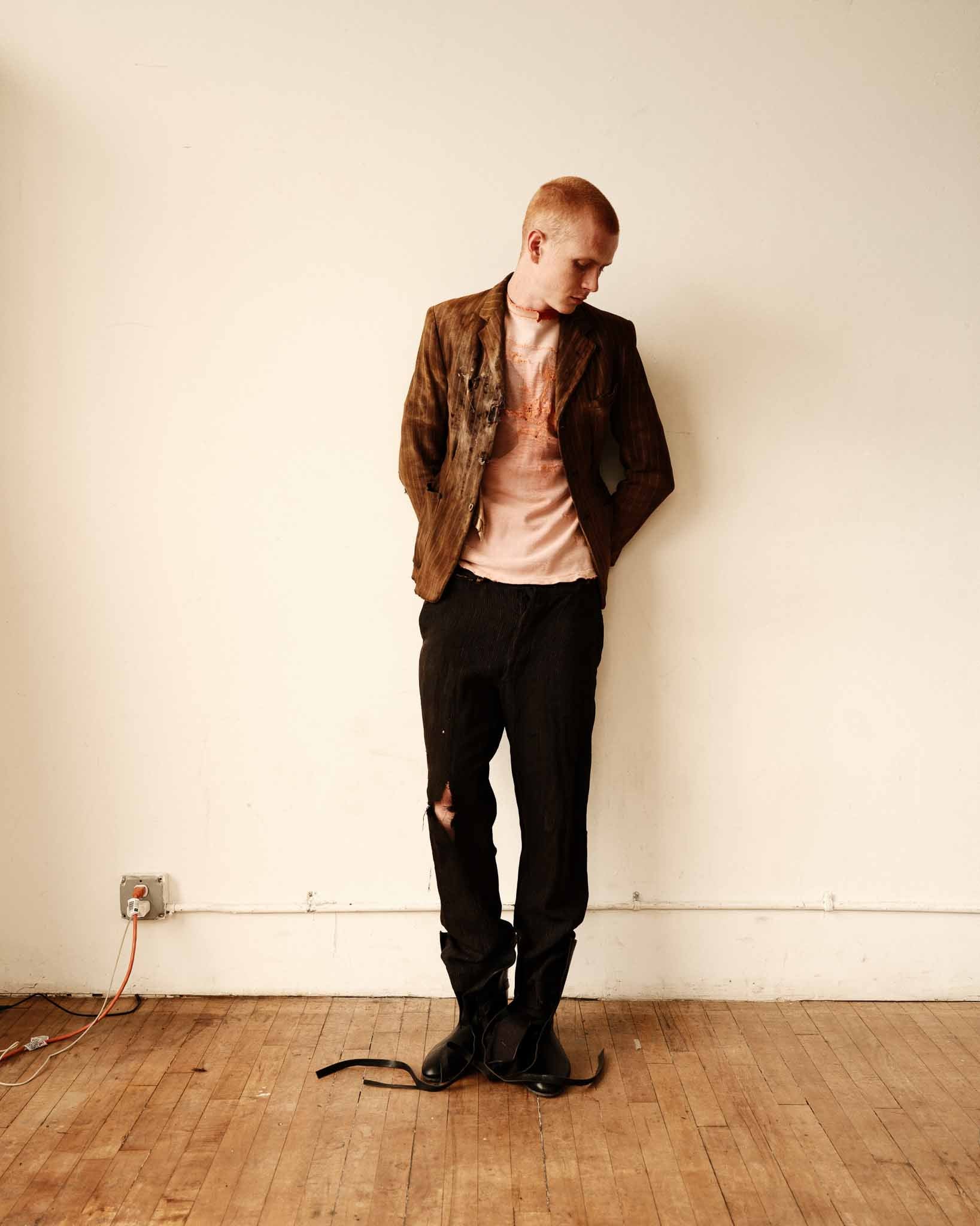 1910/20s American Thrashed Suit Jacket - Golden Brown - 36S