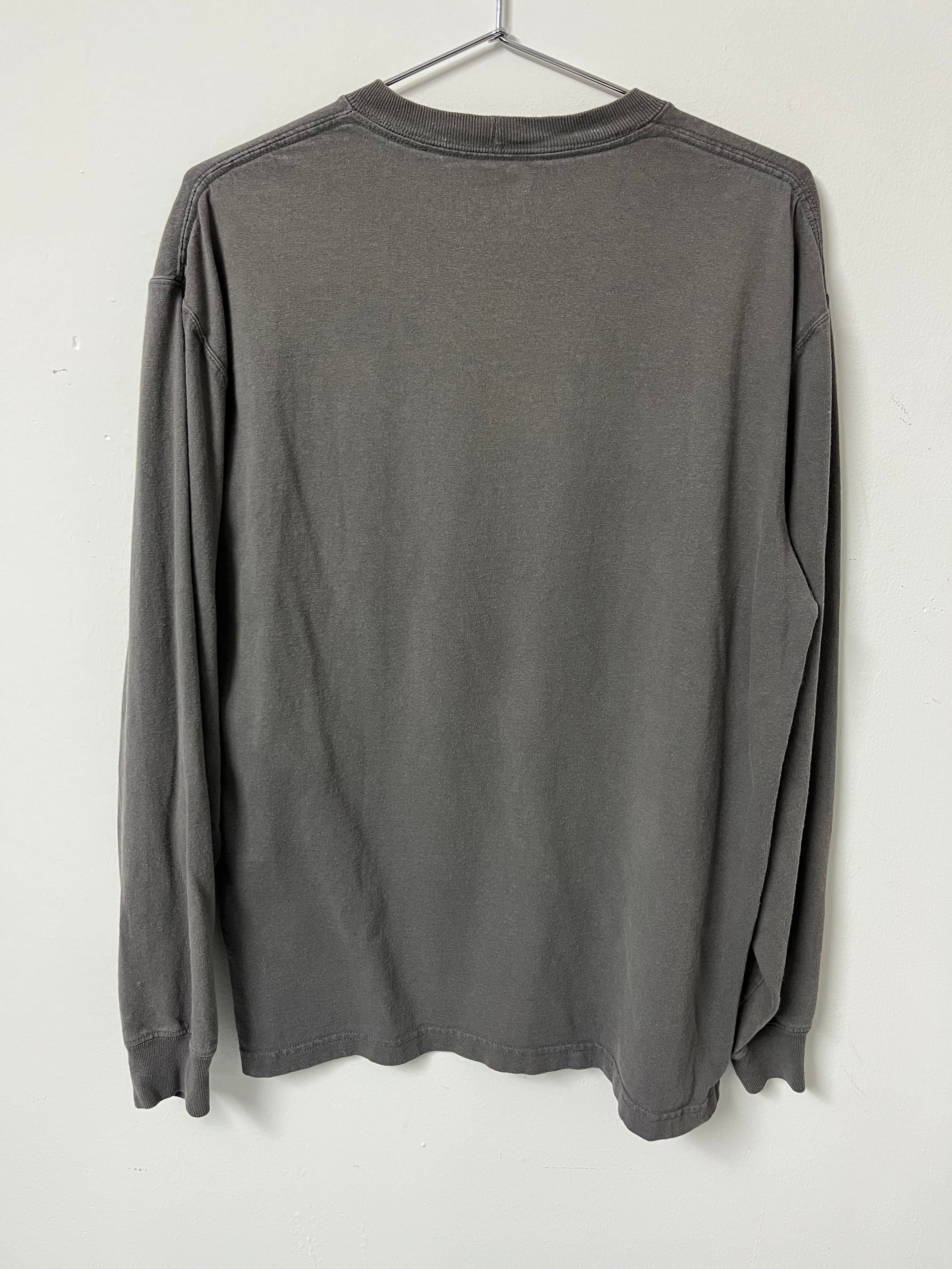 Vintage Carhartt Distressed Painter Longsleeve Pocket T-Shirt - Faded Black/Grey - S/M