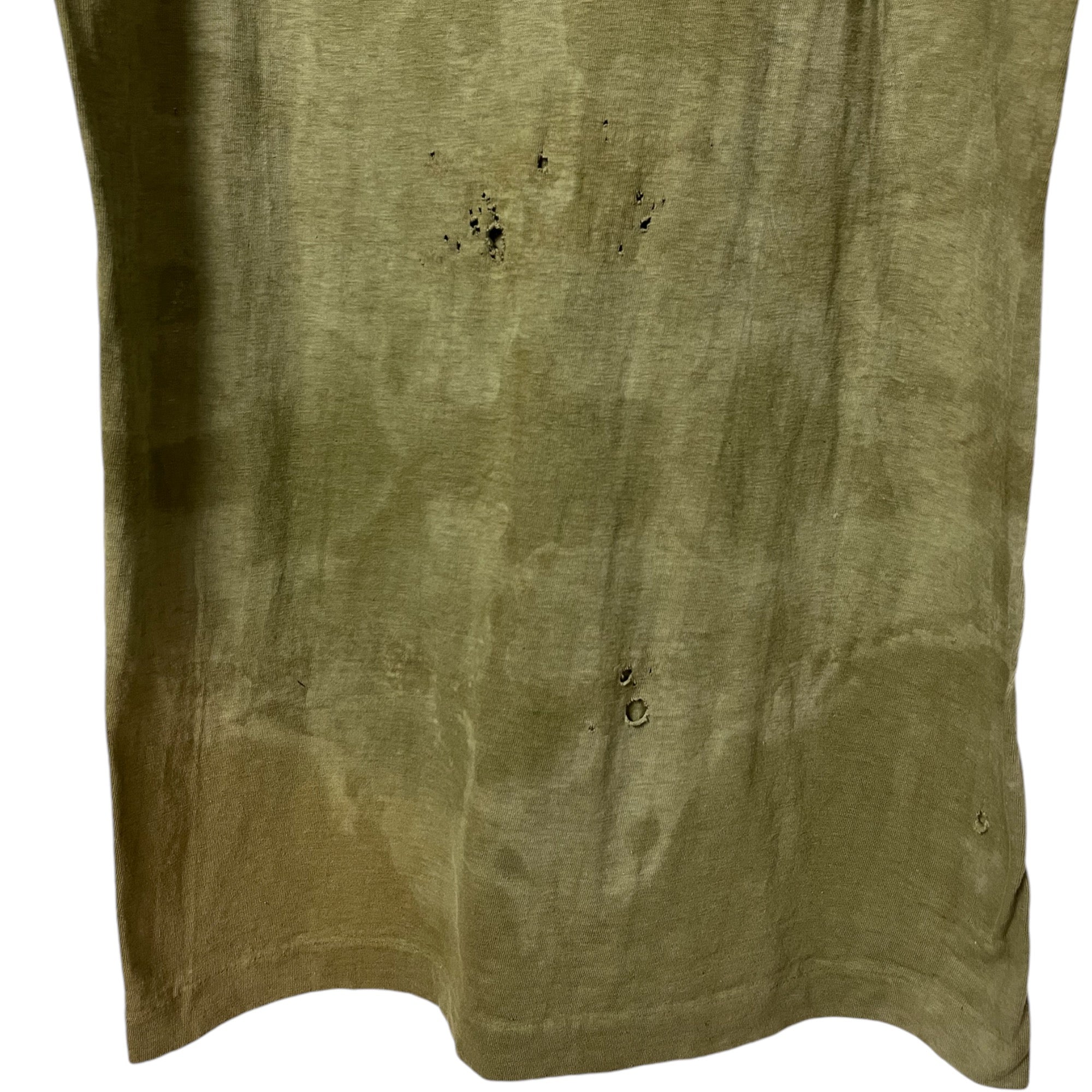 1940s/WWII Thrashed & Faded US Military Tank Top - Military Olive Drab - L