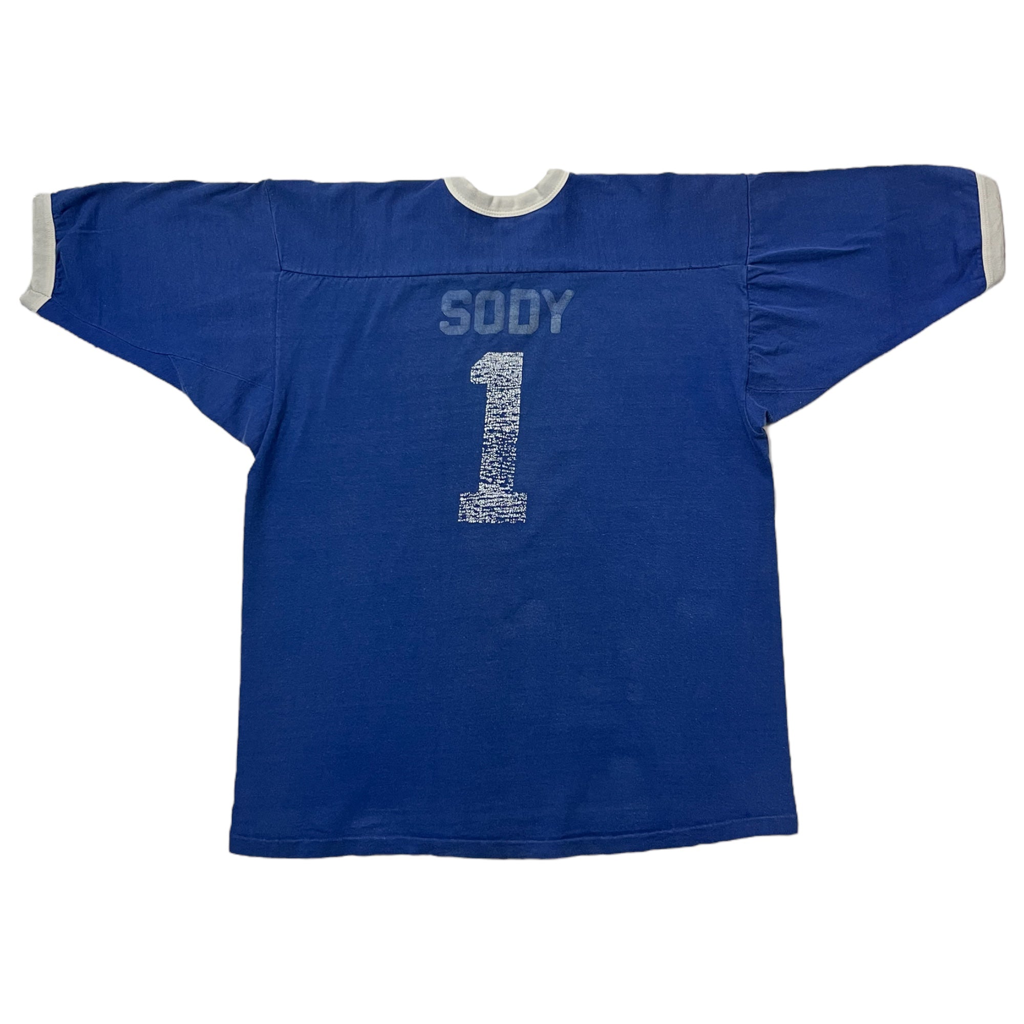 ‘60s/70s ‘Looking for a Pussy’ Cotton Football Shirt - Team Blue - L/XL