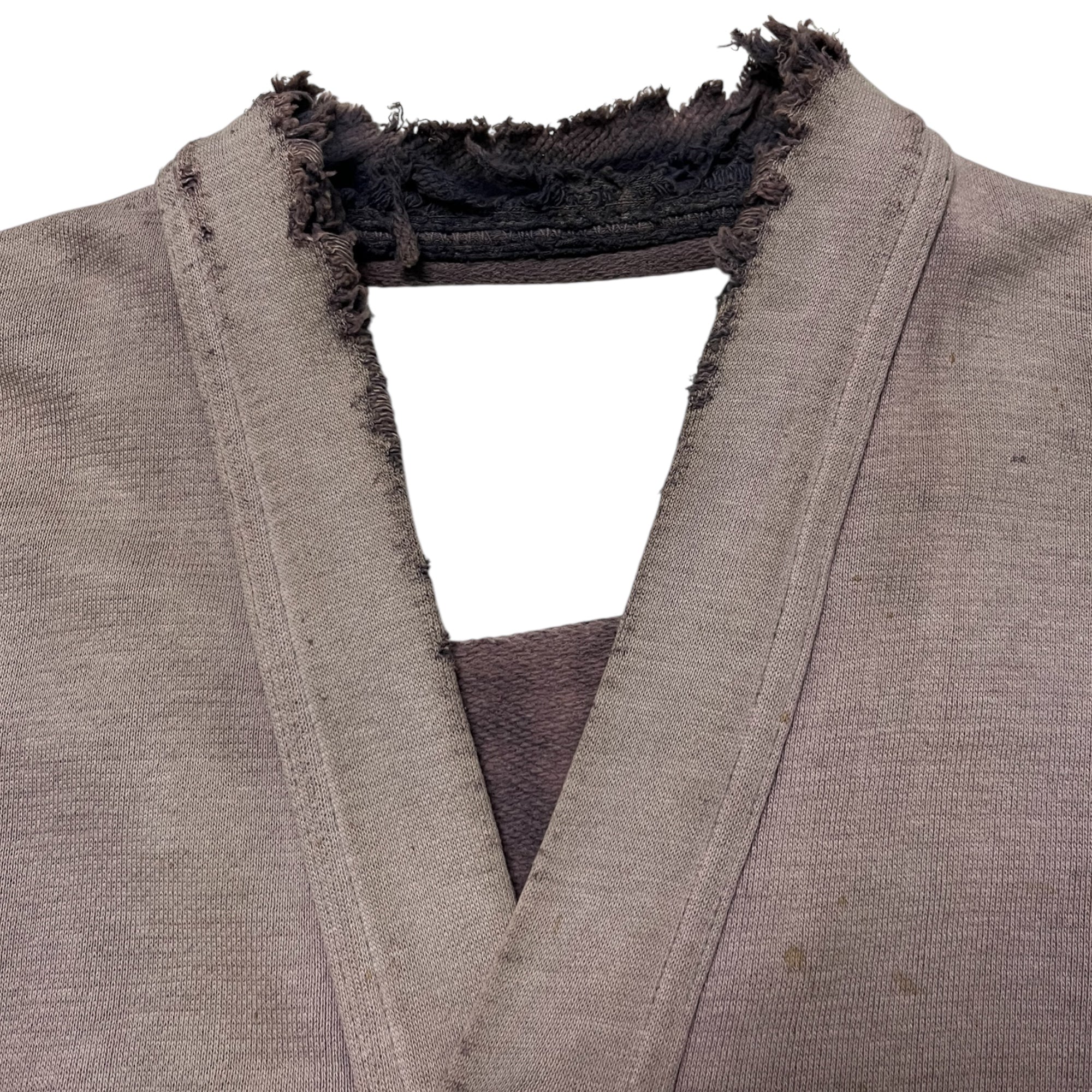 1940s/50s Sun Faded & Distressed Sweatshirt Cardigan - Faded Plum - S/M