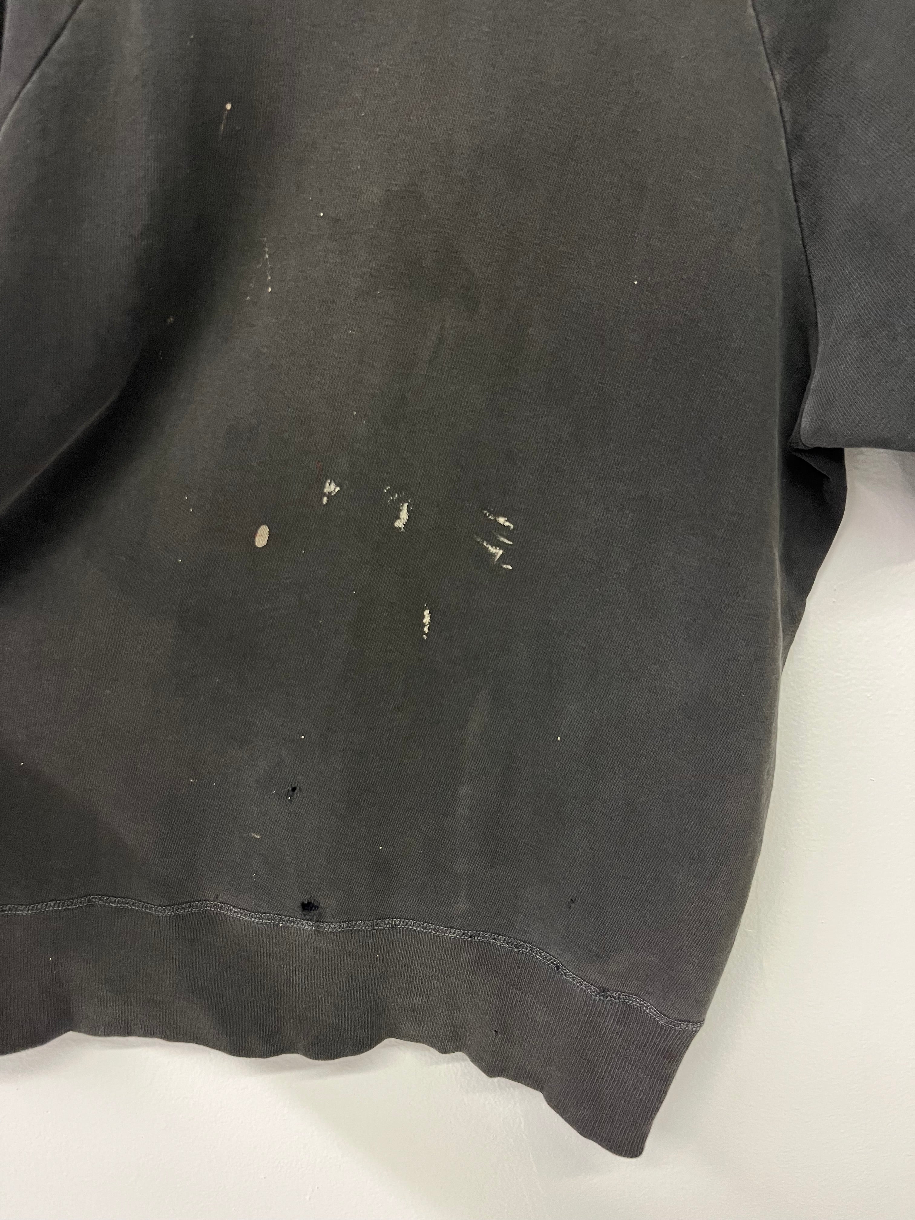 ‘60s Hanes ‘Breeze Shield’ Distressed Crewneck Sweatshirt - Faded Black - M