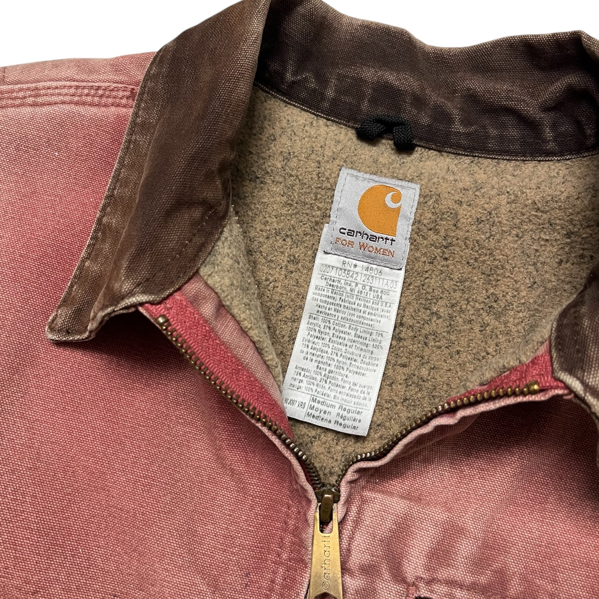 ‘90s Distressed J097 Carhartt Detroit Jacket - Dusty Rose - S