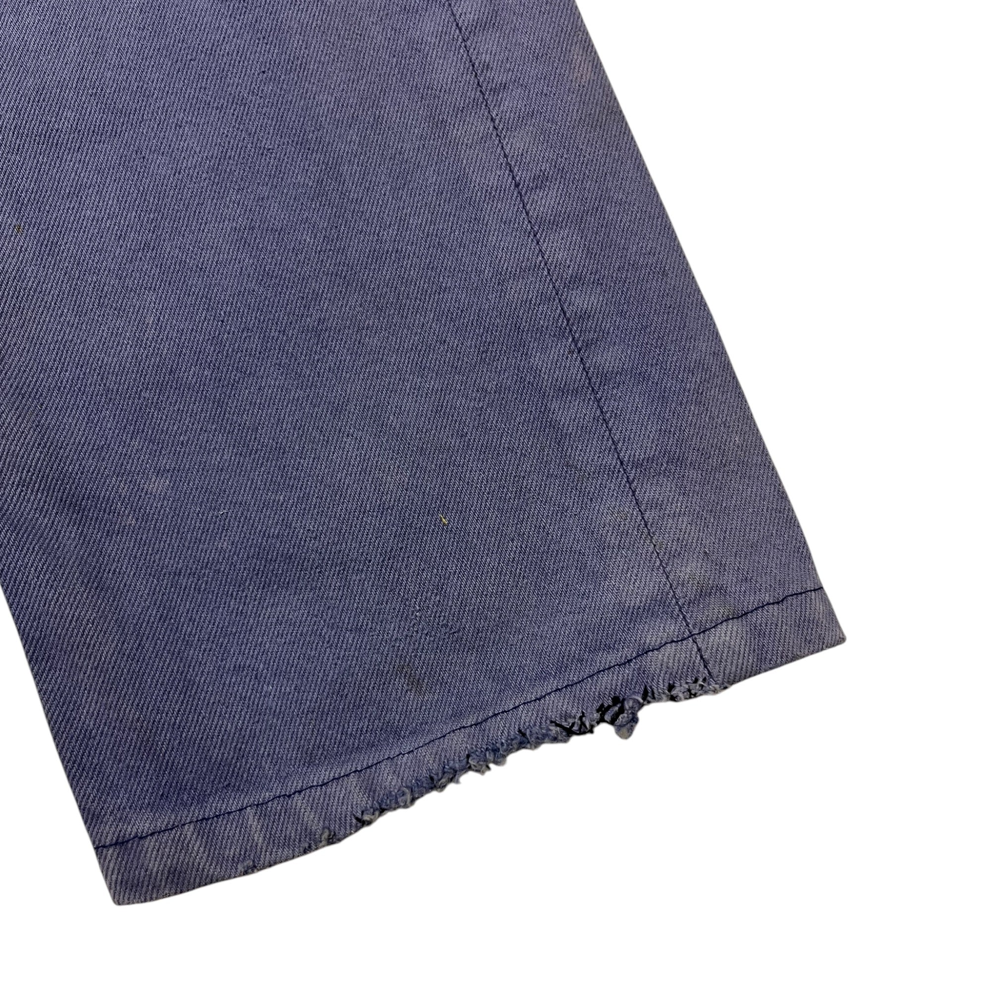 1970s/80s Made in France Levi’s Repaired & Dyed Hippie 501’s - Periwinkle - 30x30