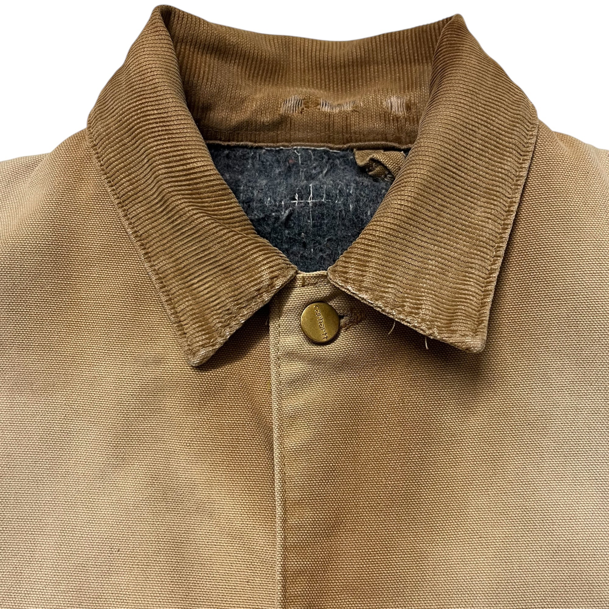 1980s/90s Carhartt Chore Jacket - Faded Duck/Dark Khaki - L