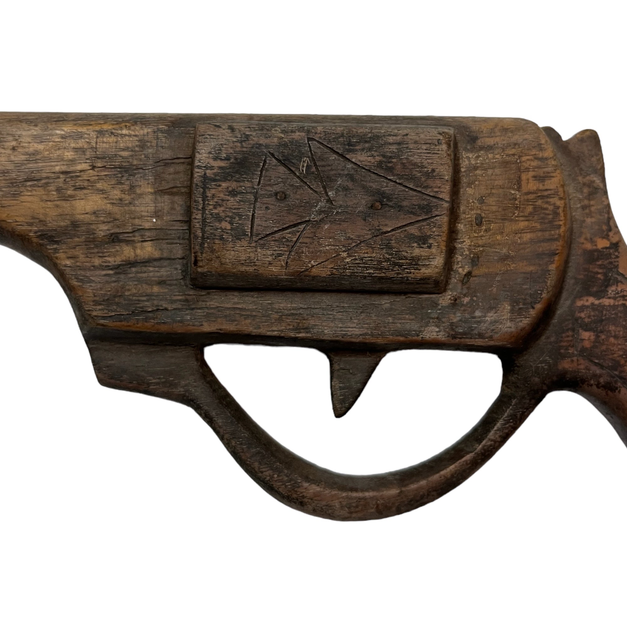 Early 1900s Folk Art Hand Carved Revolver