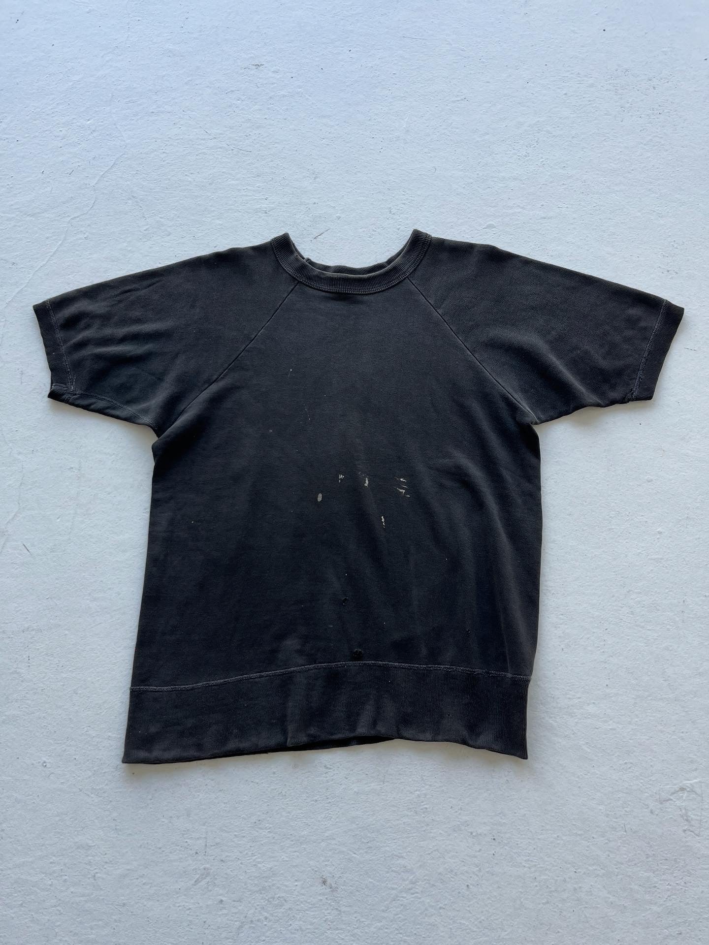 ‘60s Hanes ‘Breeze Shield’ Distressed Crewneck Sweatshirt - Faded Black - M