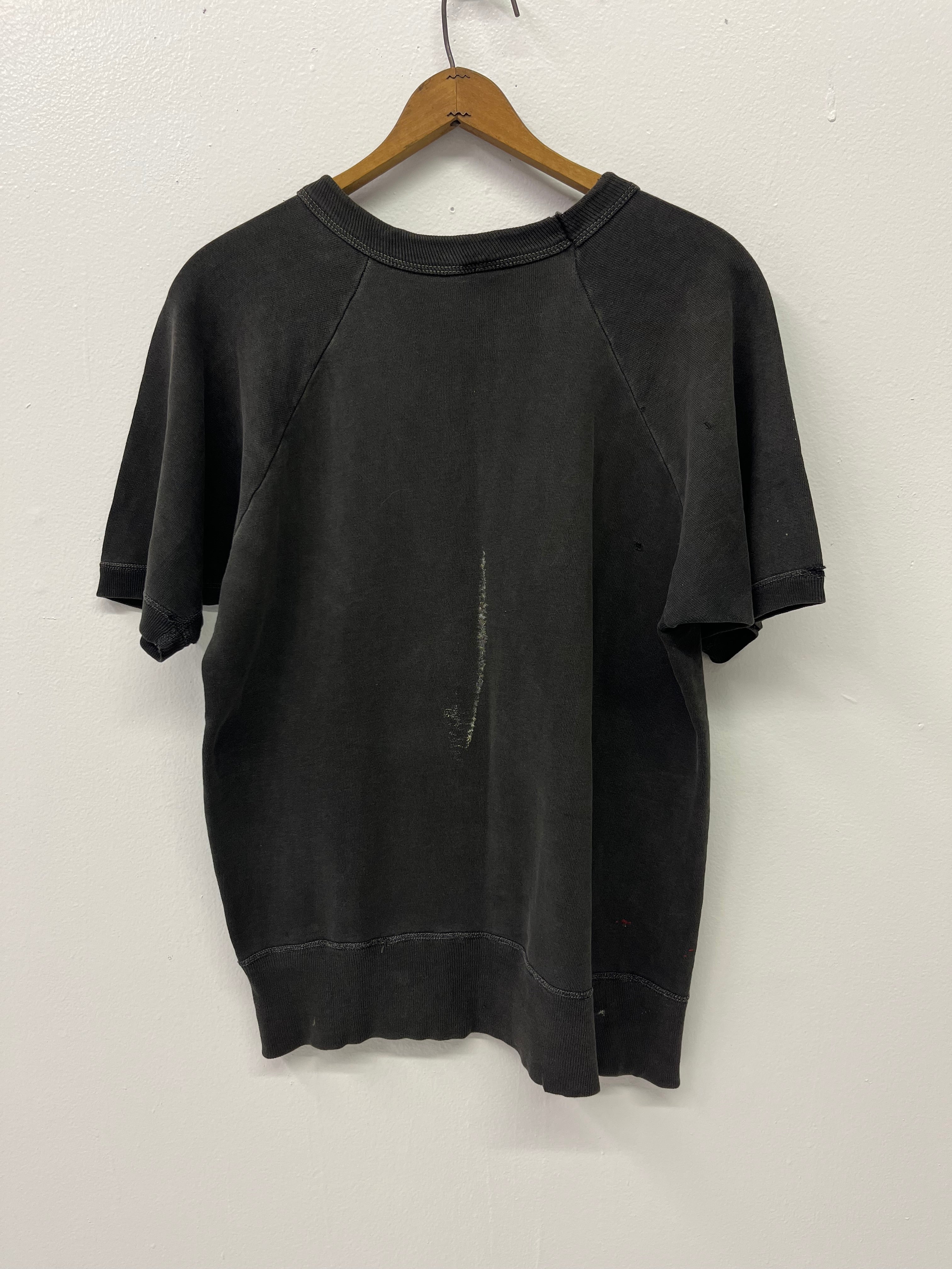 ‘60s Hanes ‘Breeze Shield’ Distressed Crewneck Sweatshirt - Faded Black - M