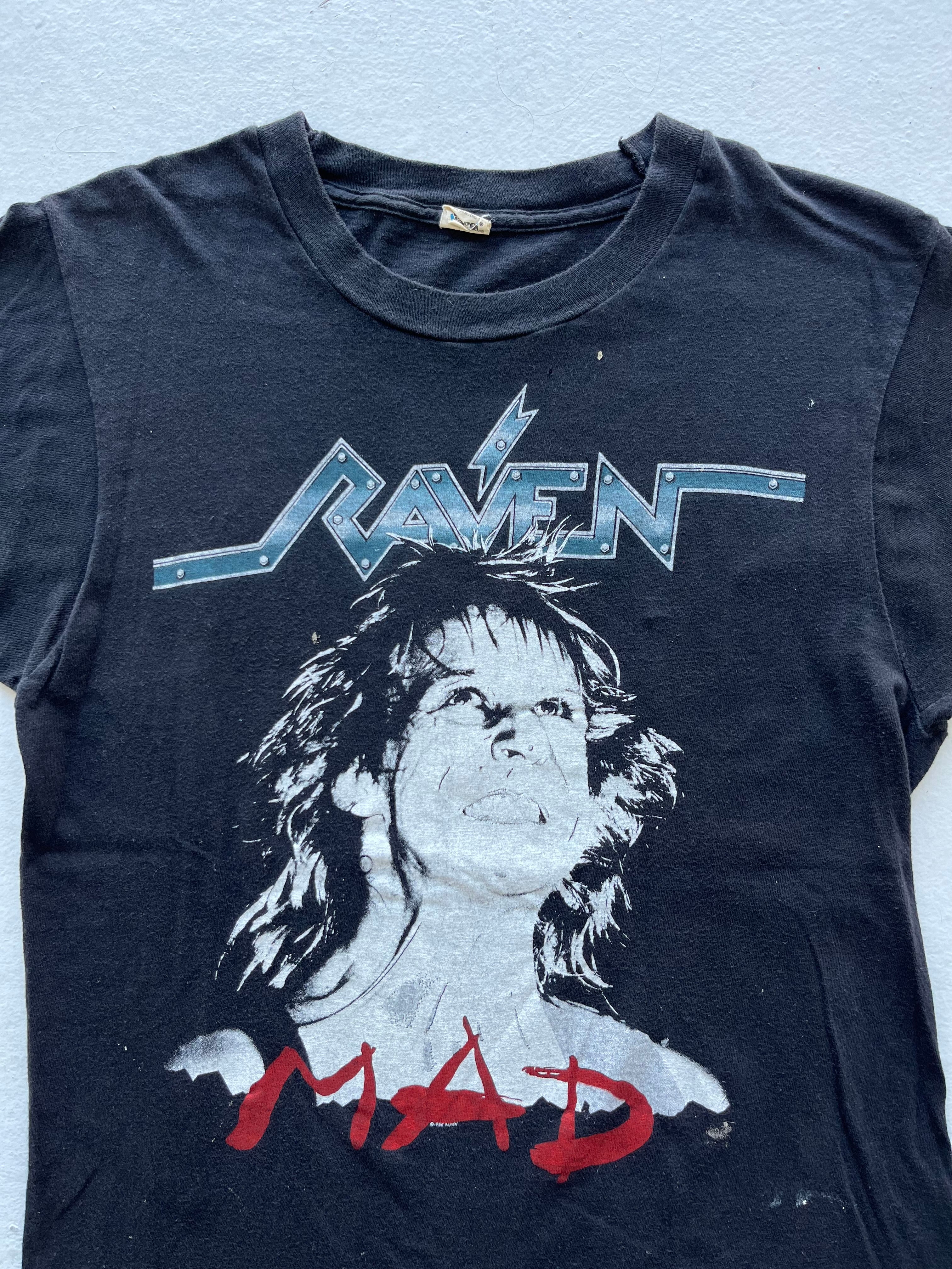 1984 Raven ‘Mad’ British Metal Band/Tour Shirt - Black - M
