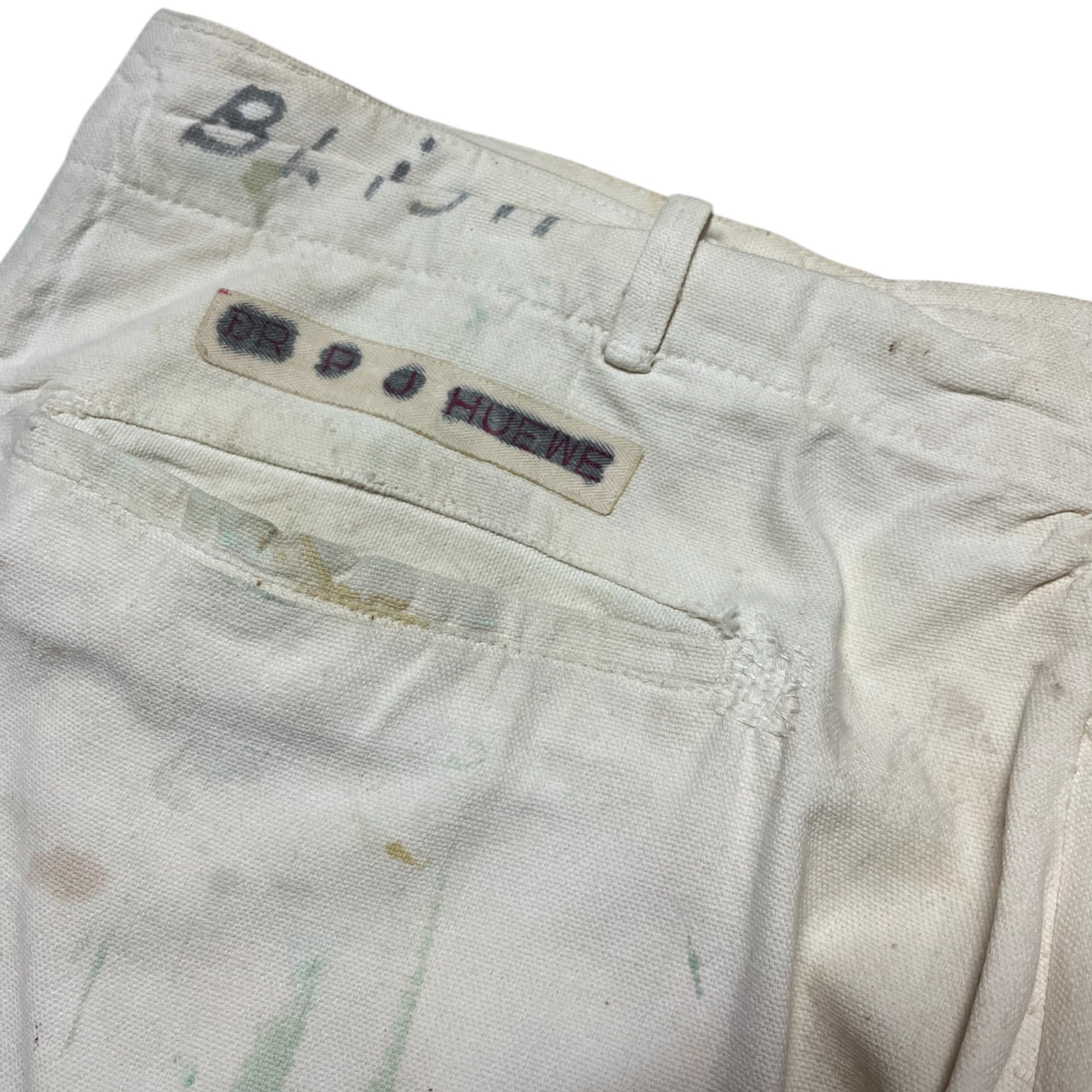 1940s ‘Paint Shop’ WWII Deck Pants - Off-White - 34x28