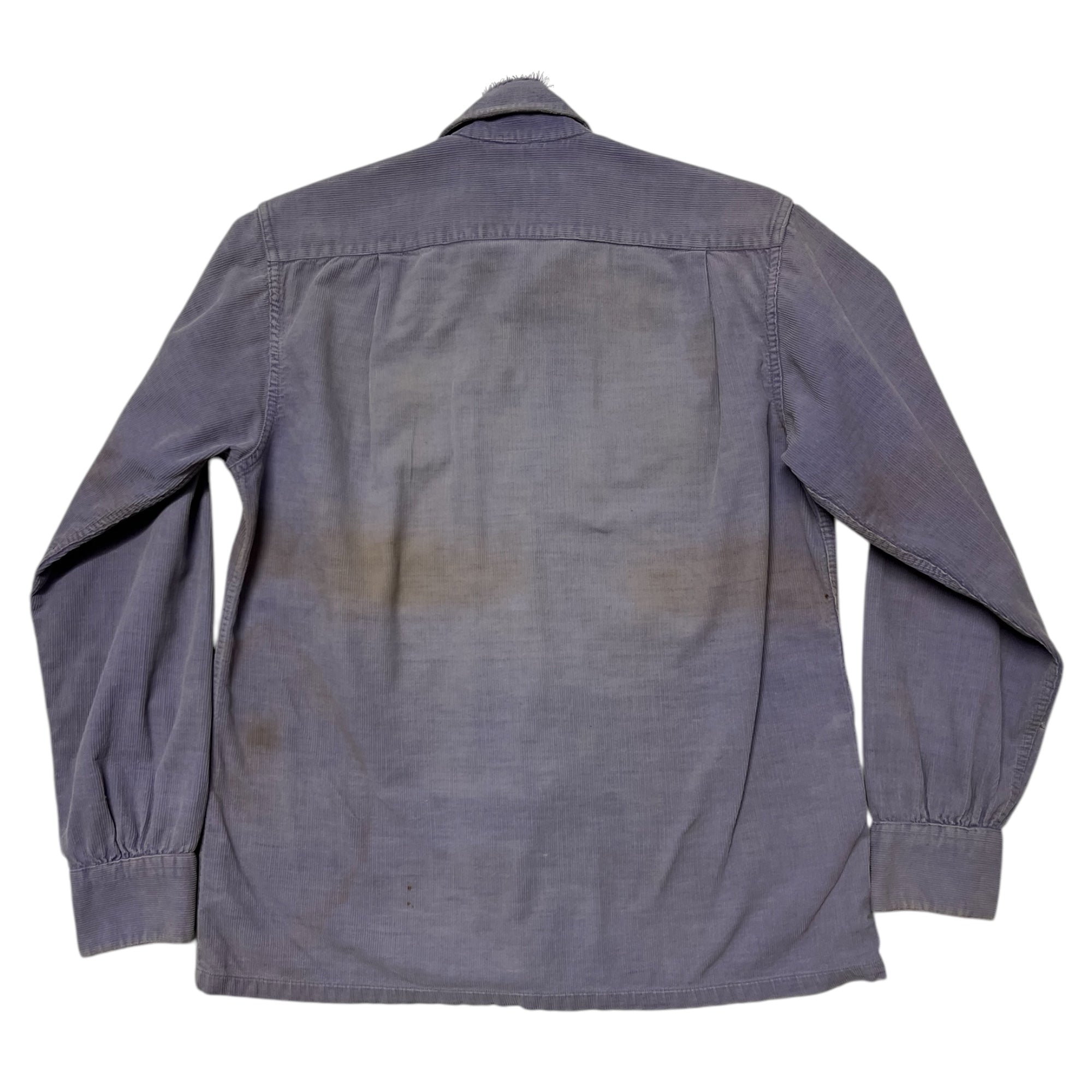1950s Distressed ‘Archdale’ Corduroy Loop-Collar with Gem Buttons - Lavender - S