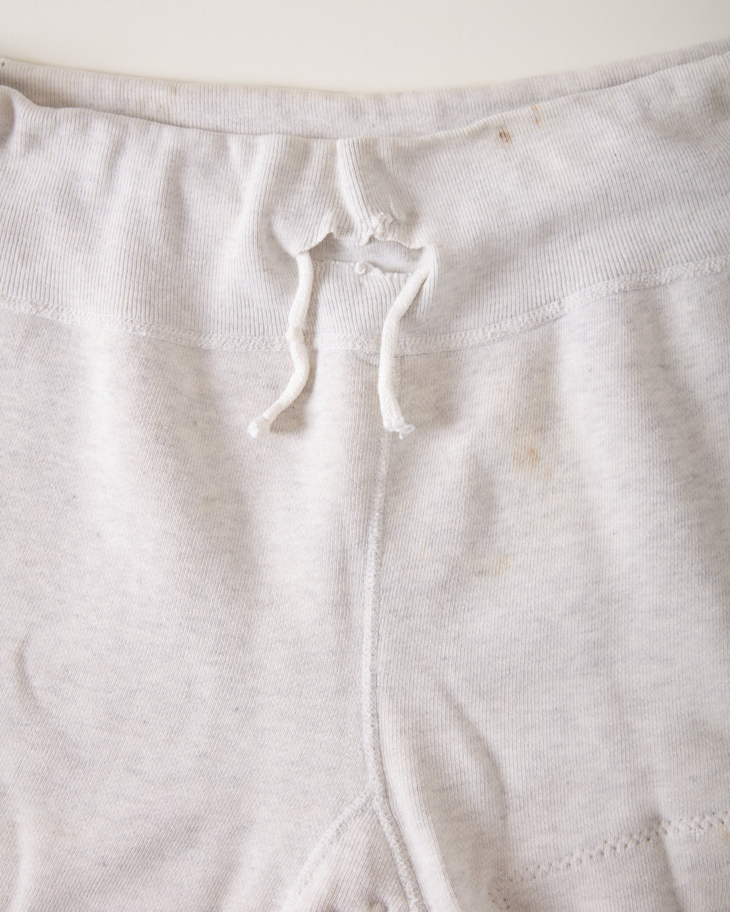 1950s Distressed & Repaired Sweat Shorts - Light Heather Grey - Accommodates 32-36 Waist
