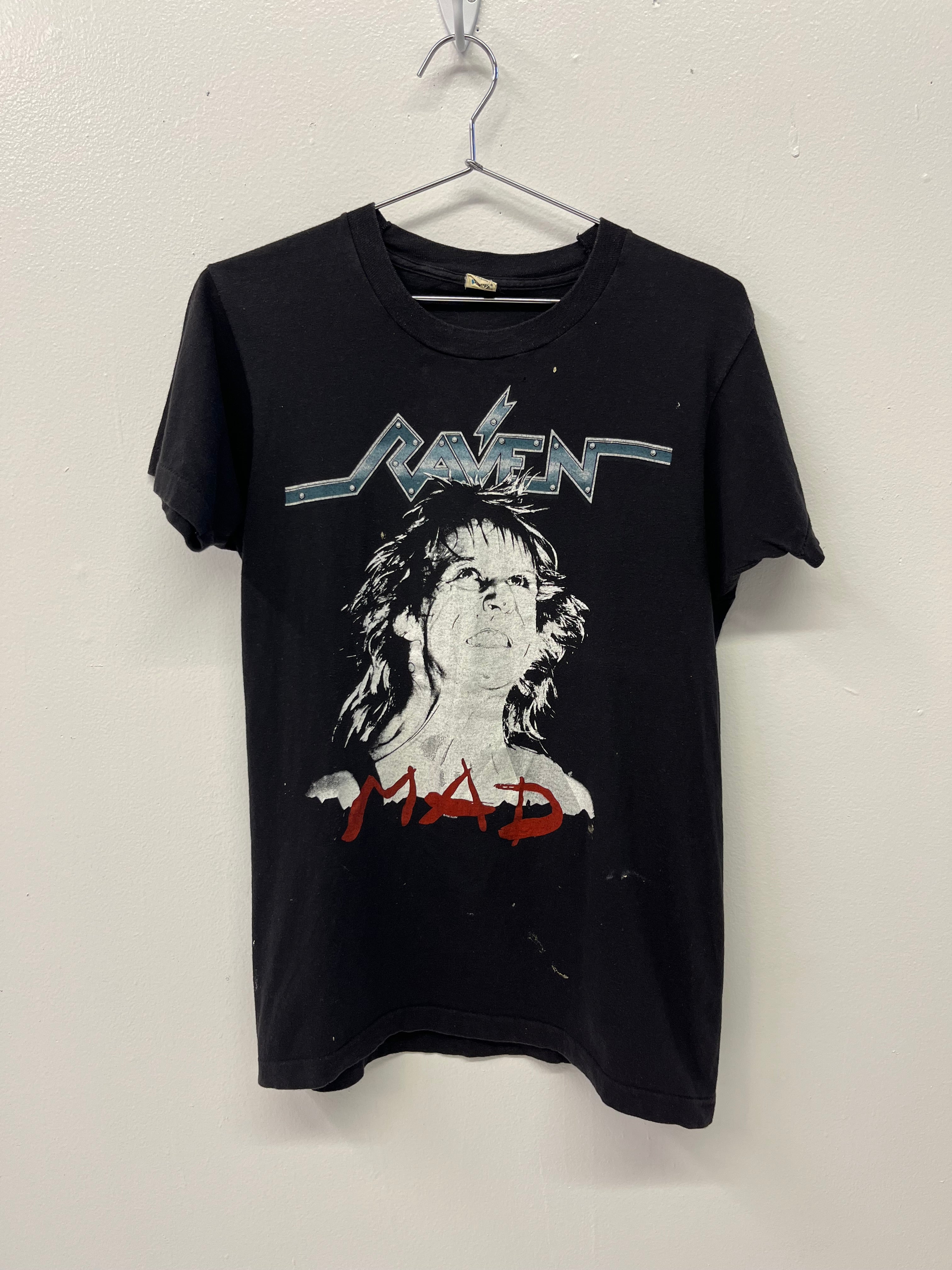 1984 Raven ‘Mad’ British Metal Band/Tour Shirt - Black - M
