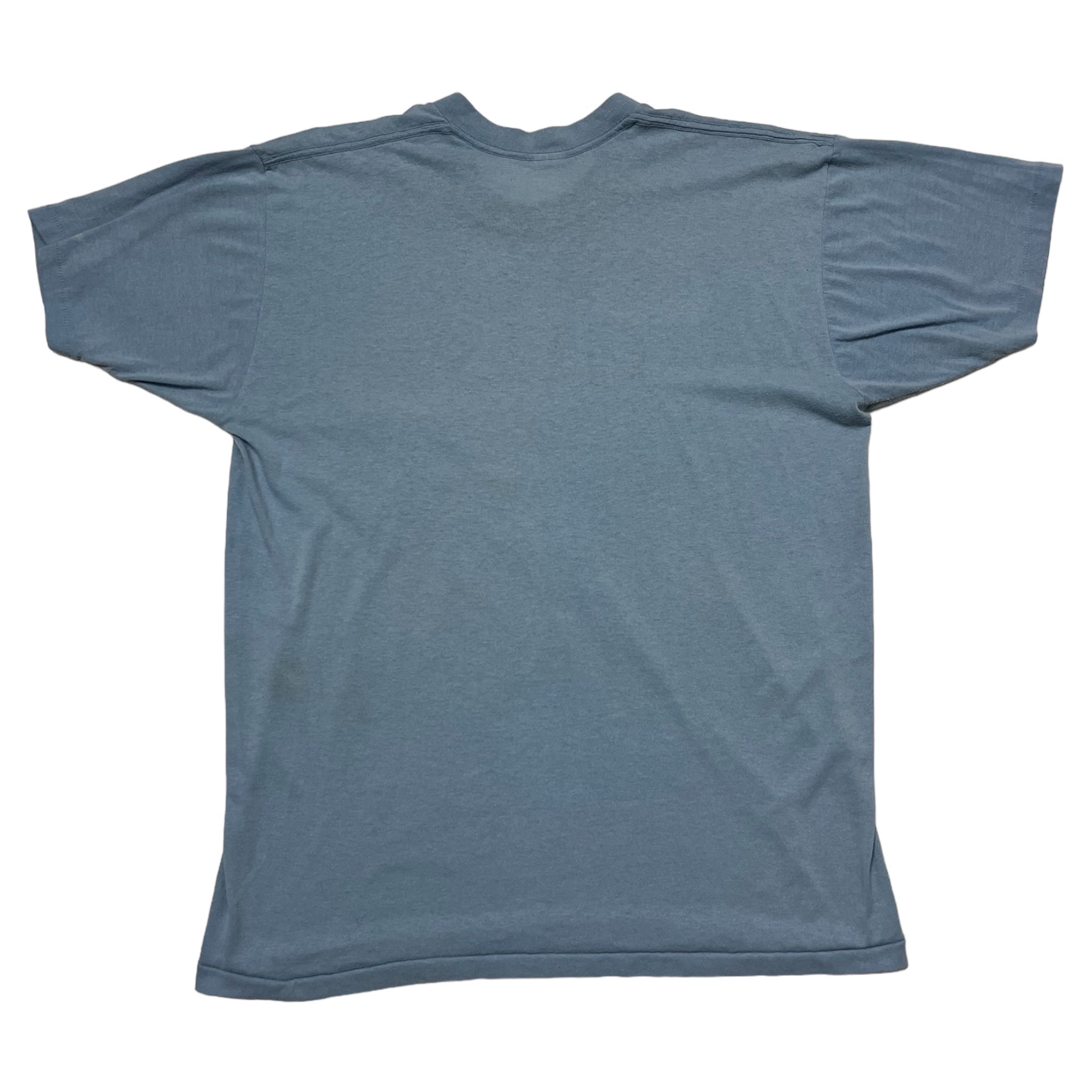 1970s Hand-Drawn ‘Gus’ Pocket T-Shirt - Light Blue - M/L