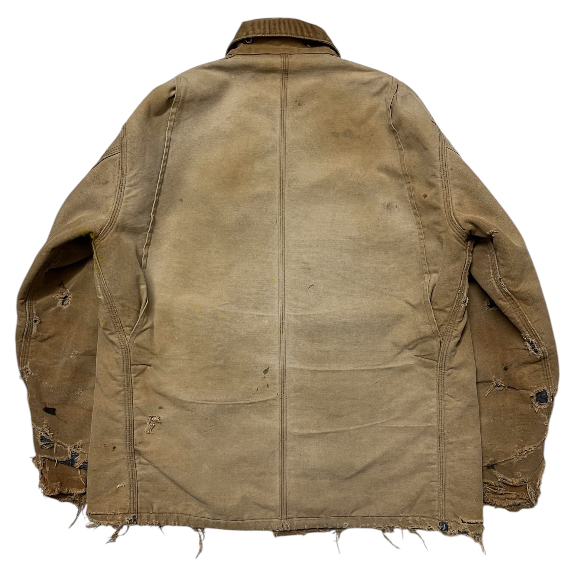 1980s/90s Carhartt Chore Jacket - Faded Duck/Dark Khaki - L