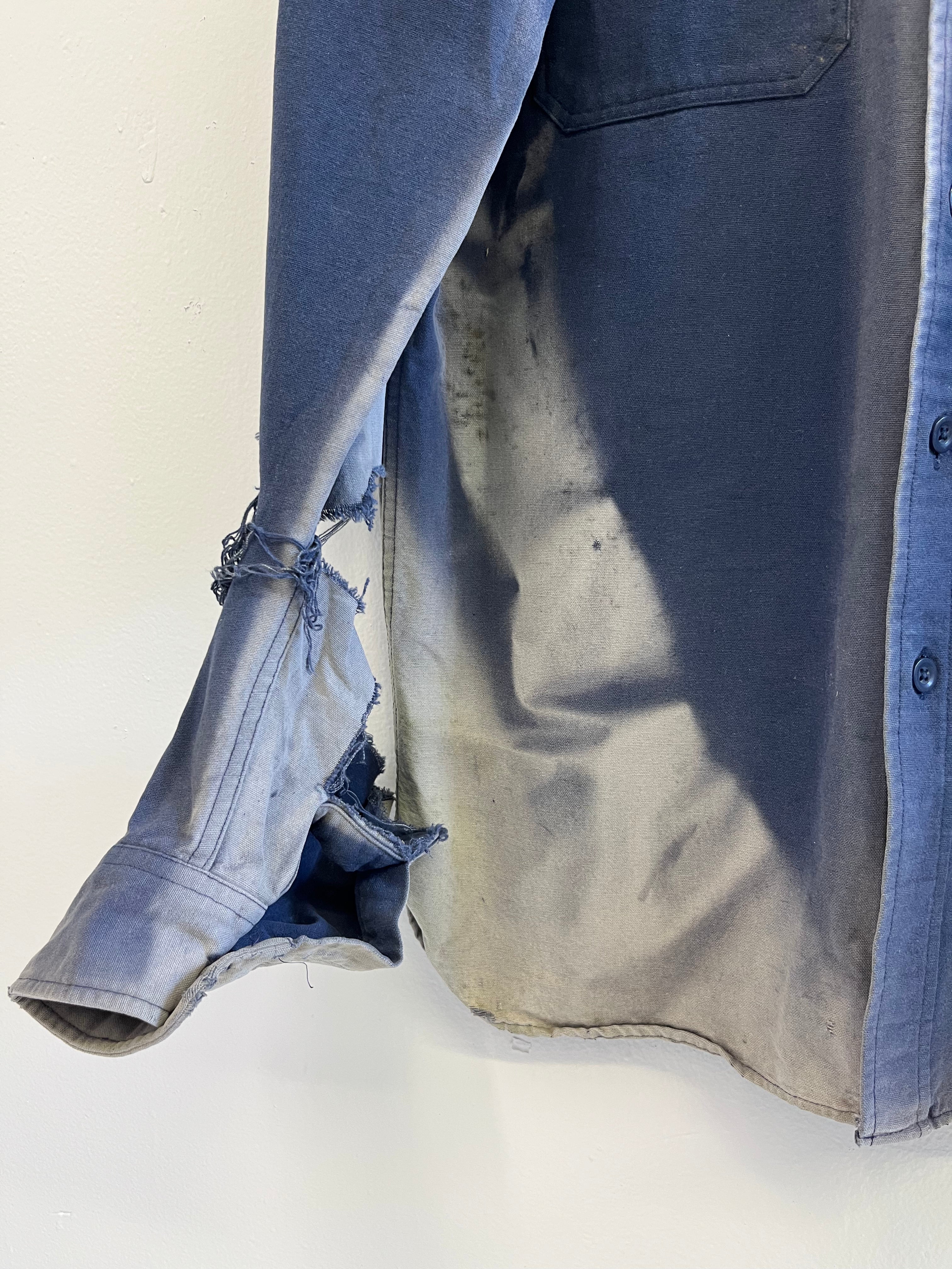 1980/90s LL Bean Sun Drenched & Thrashed Heavy Cotton Shirt - M/L