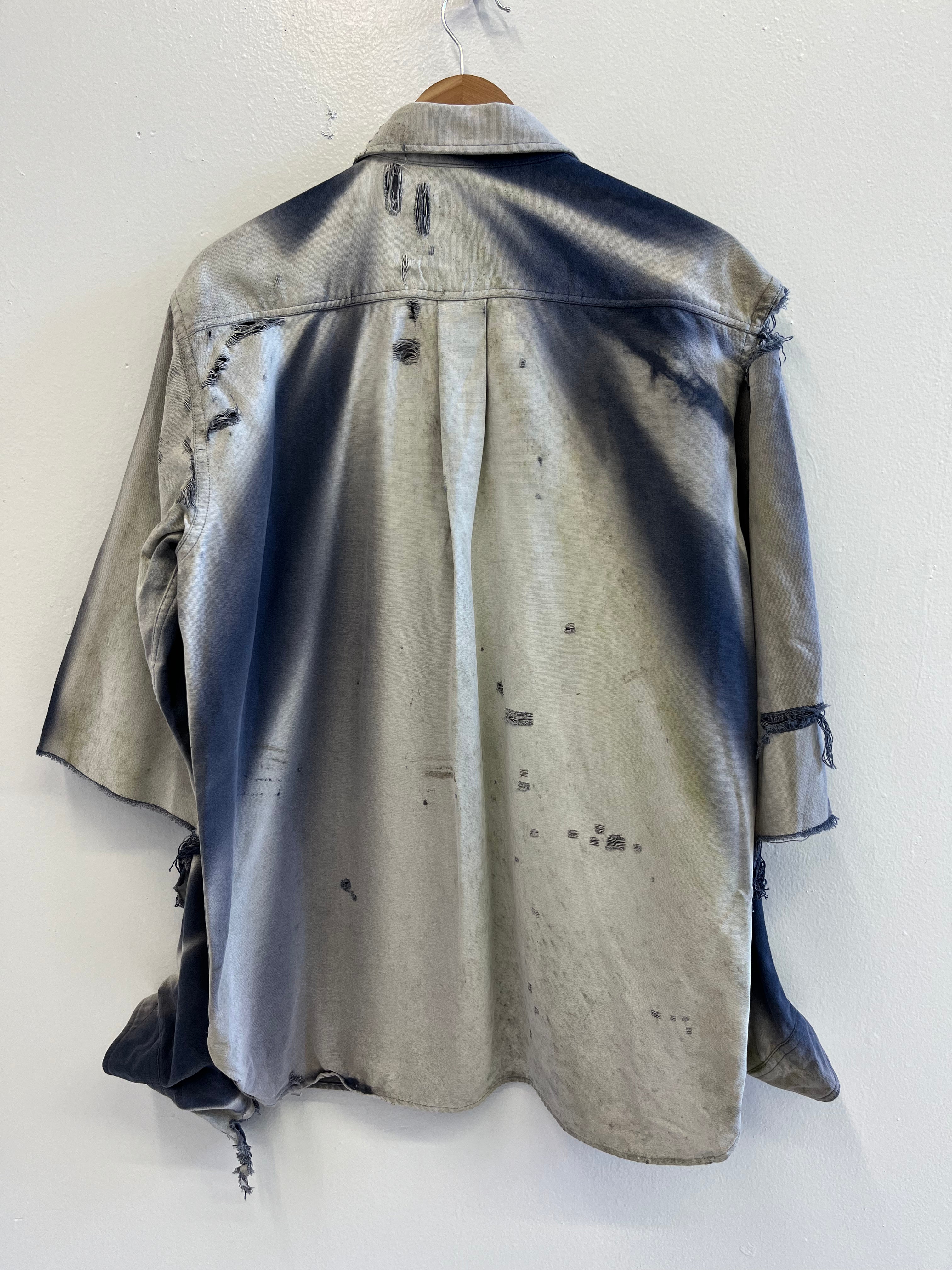 1980/90s LL Bean Sun Drenched & Thrashed Heavy Cotton Shirt - M/L