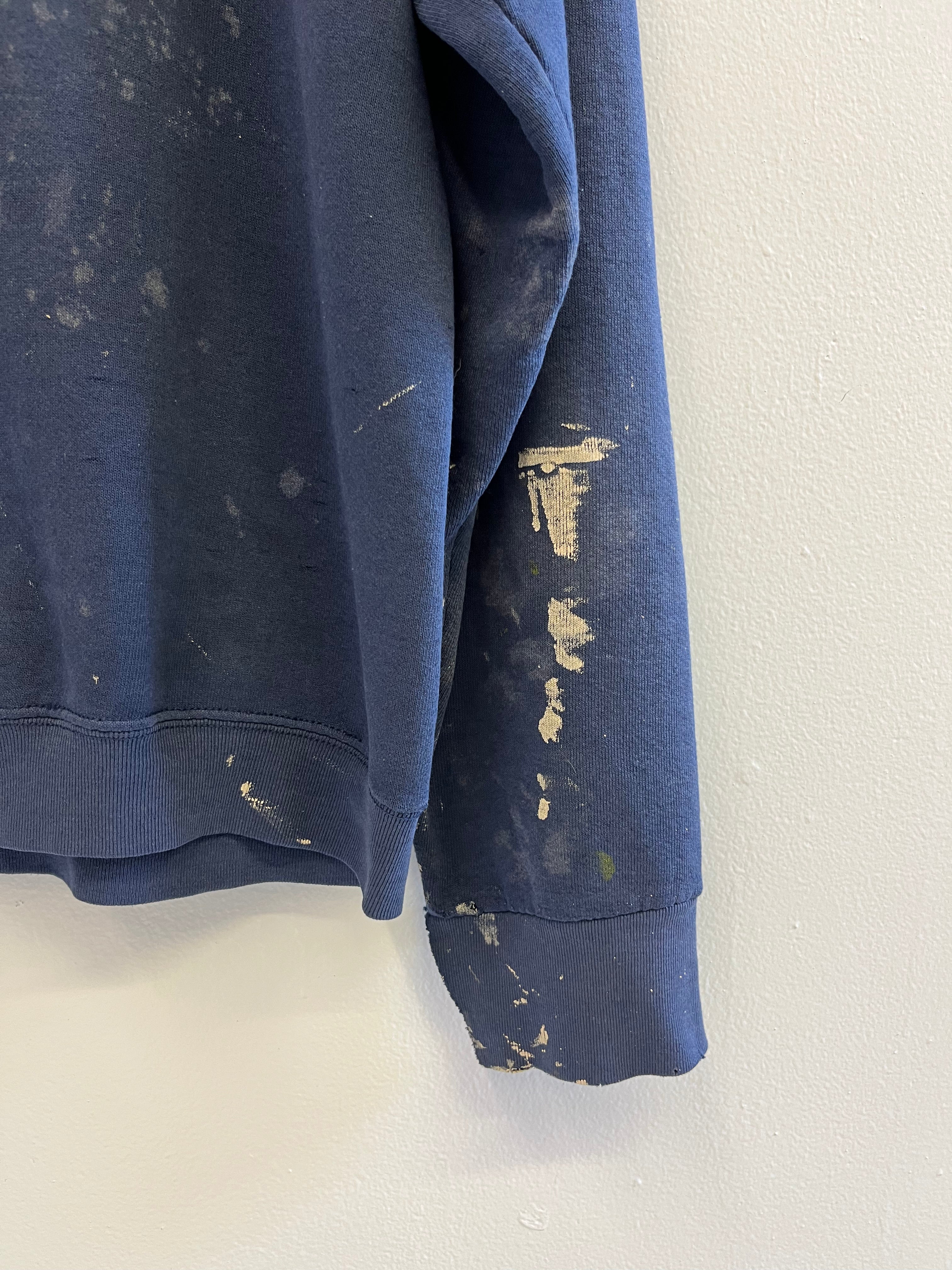 1990s Distressed Bootleg 'Nike Air' Crewneck Sweatshirt - Faded Navy - XL