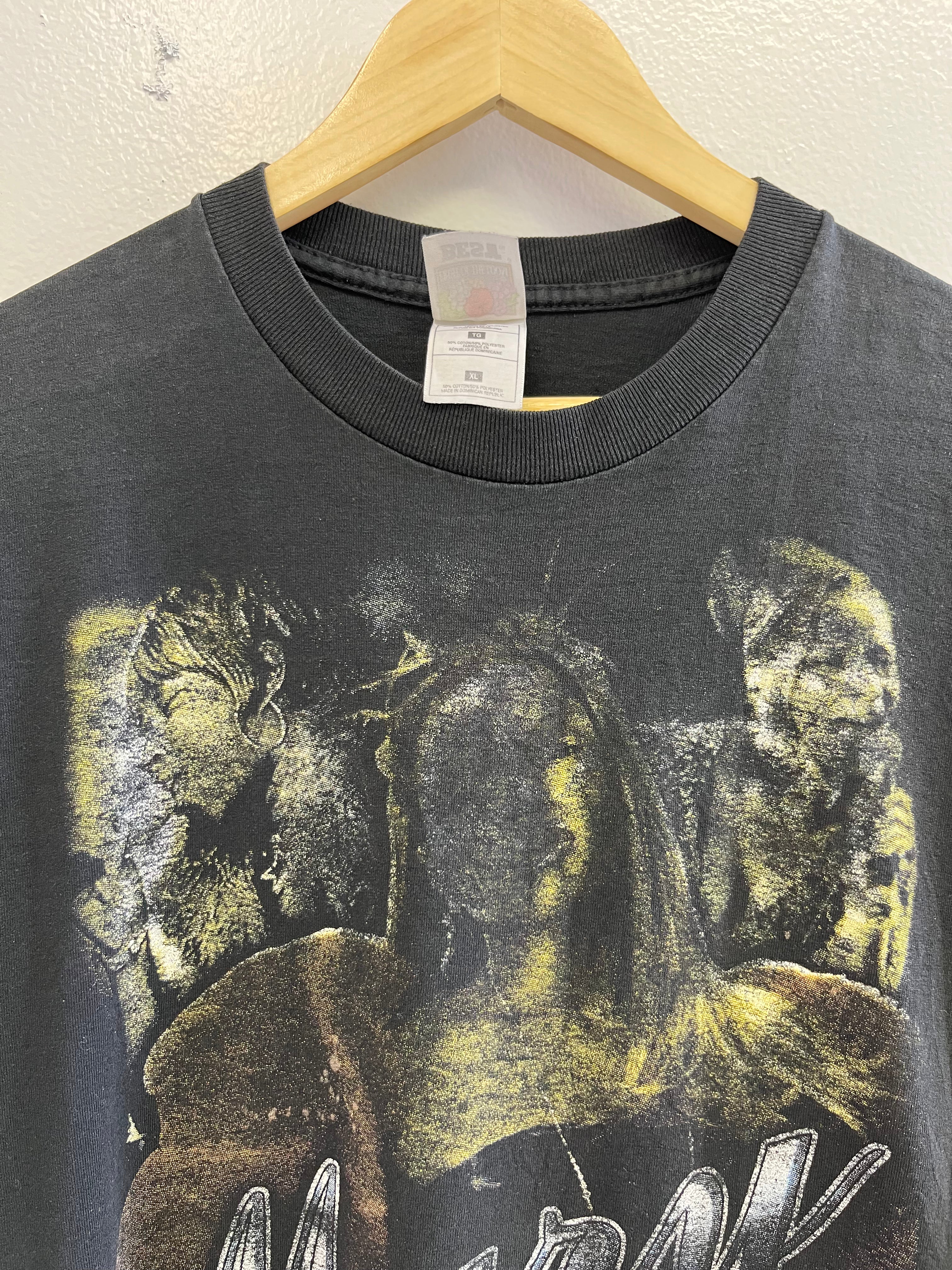 '90s Mary J. Blige Distressed Rap Tee - Black/Faded Black - L