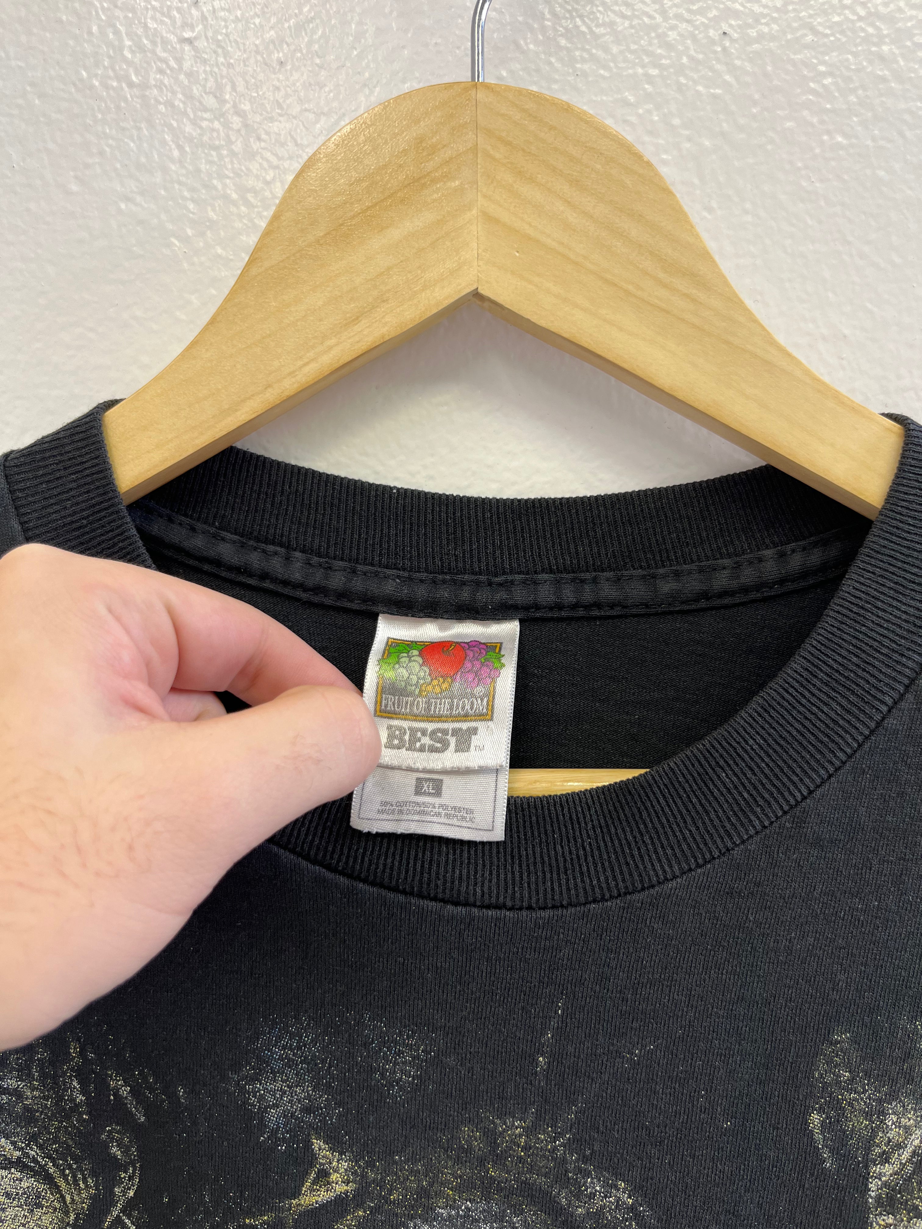 '90s Mary J. Blige Distressed Rap Tee - Black/Faded Black - L