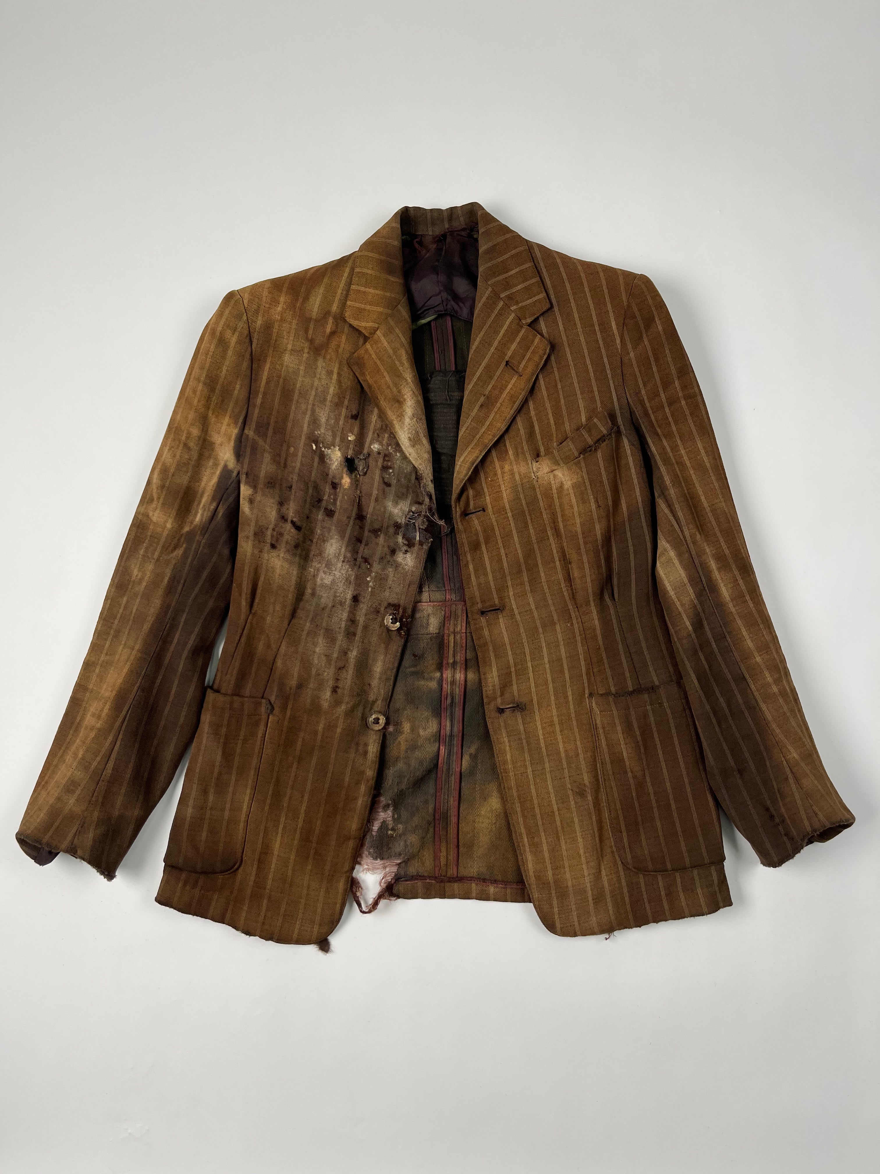 1910/20s American Thrashed Suit Jacket - Golden Brown - 36S