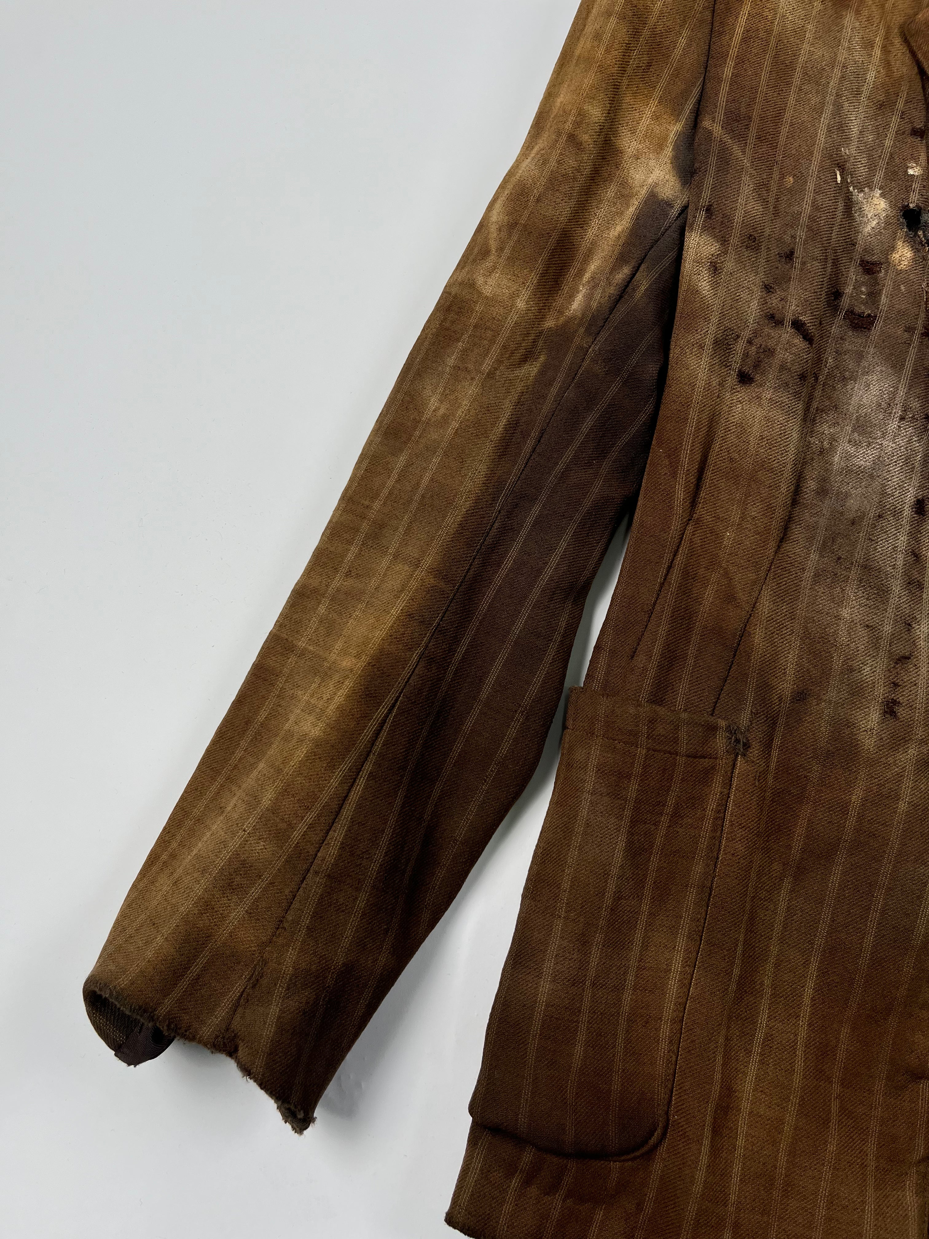 1910/20s American Thrashed Suit Jacket - Golden Brown - 36S