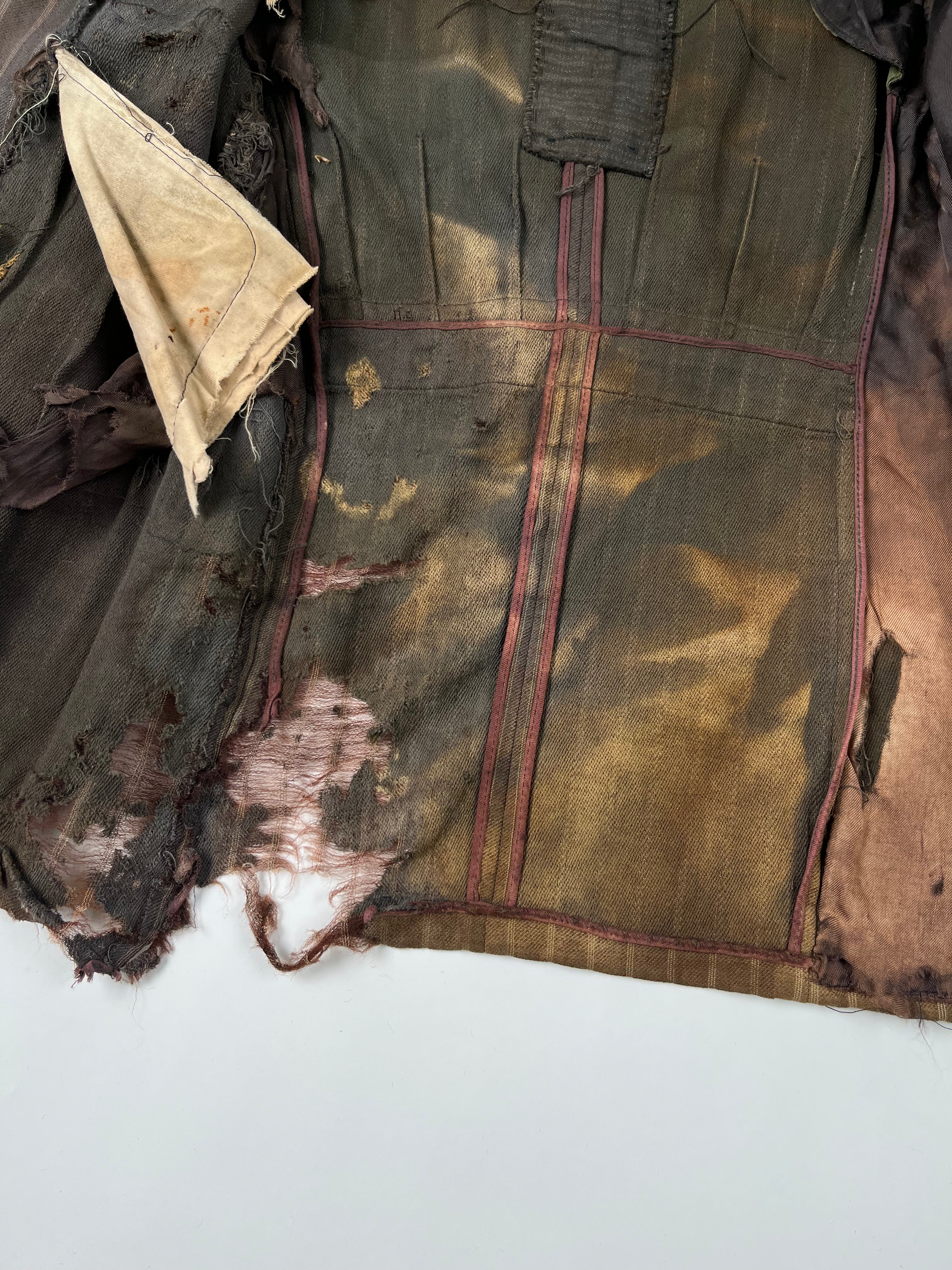 1910/20s American Thrashed Suit Jacket - Golden Brown - 36S