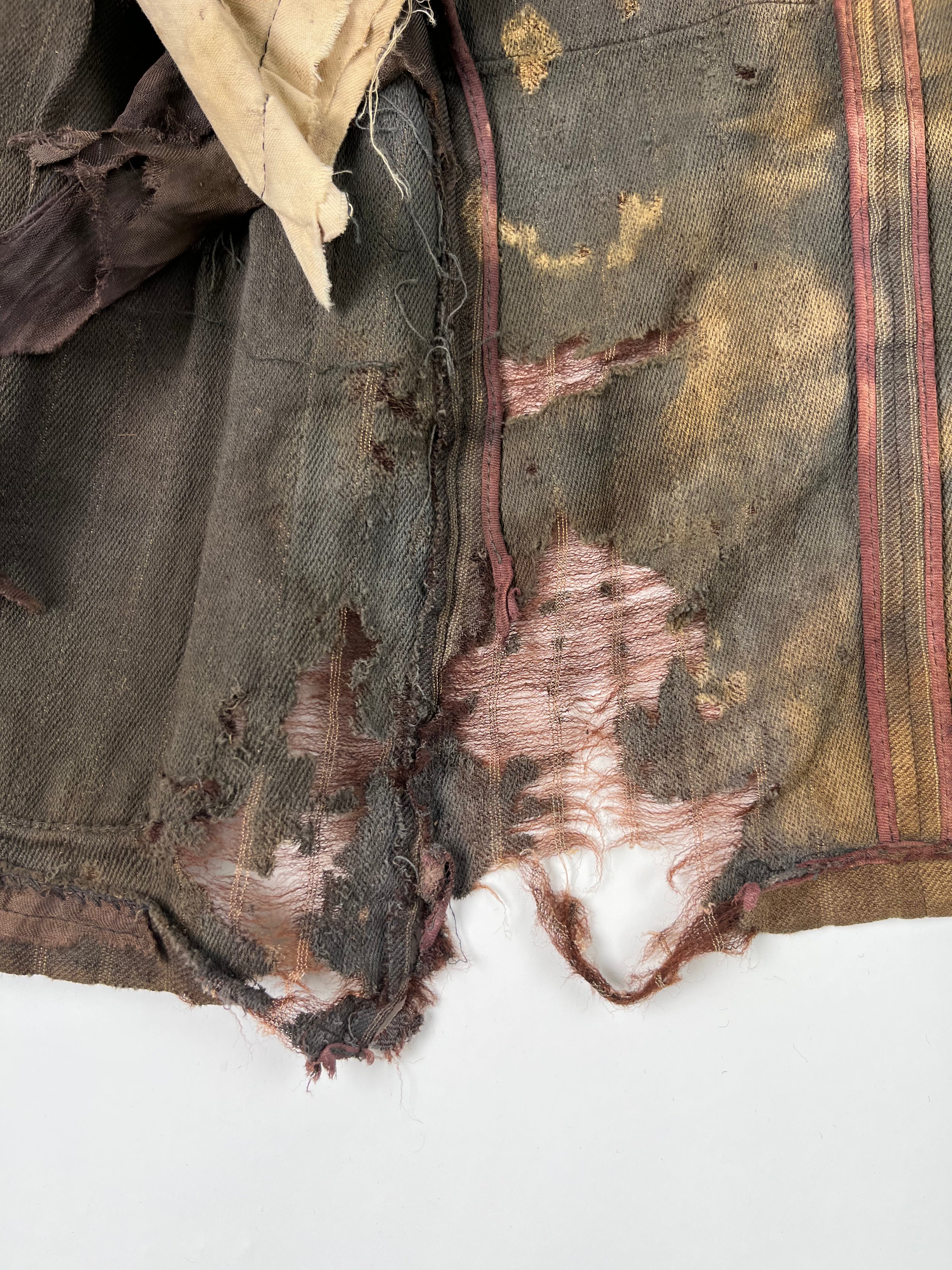 1910/20s American Thrashed Suit Jacket - Golden Brown - 36S