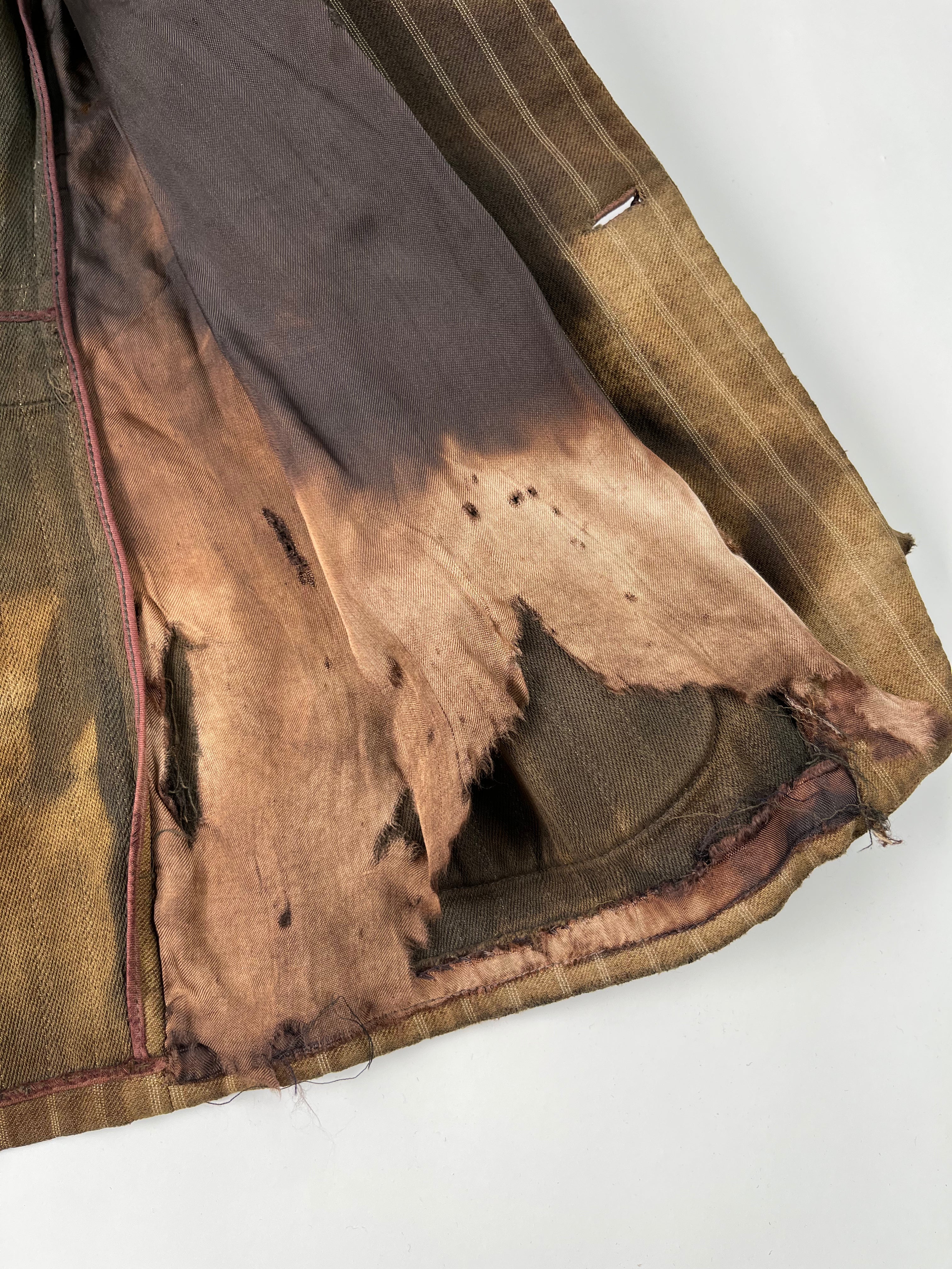 1910/20s American Thrashed Suit Jacket - Golden Brown - 36S