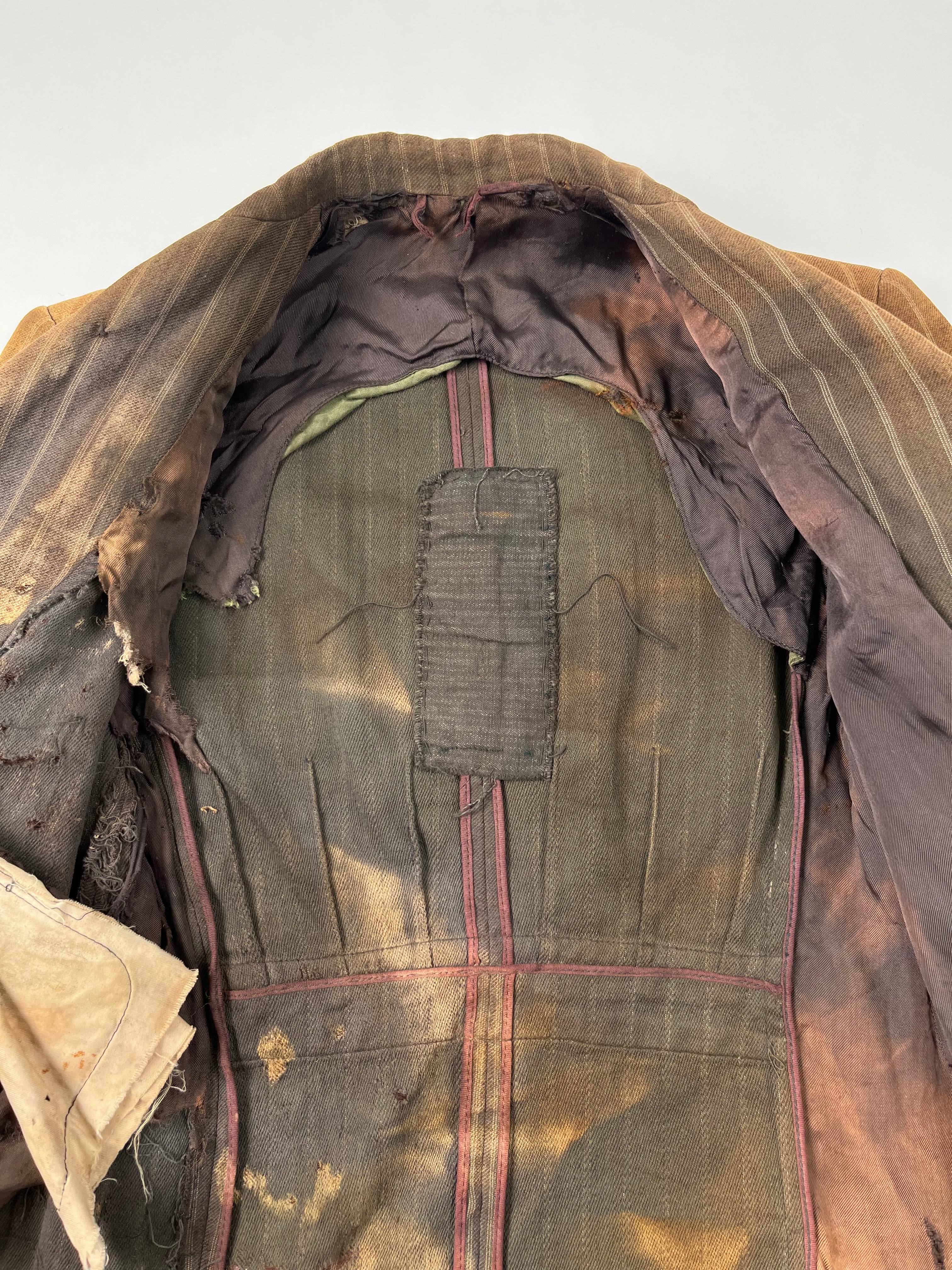 1910/20s American Thrashed Suit Jacket - Golden Brown - 36S