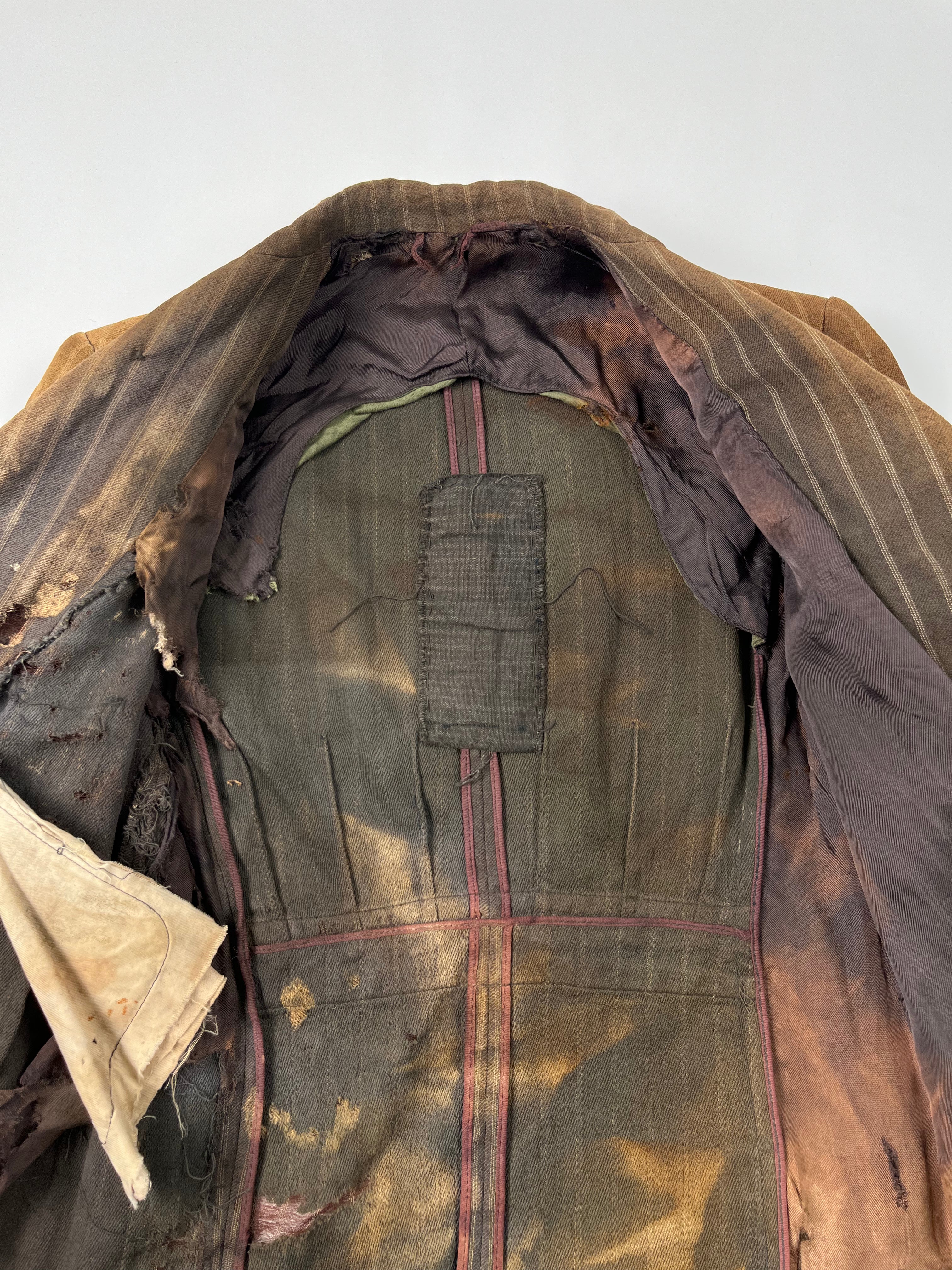 1910/20s American Thrashed Suit Jacket - Golden Brown - 36S