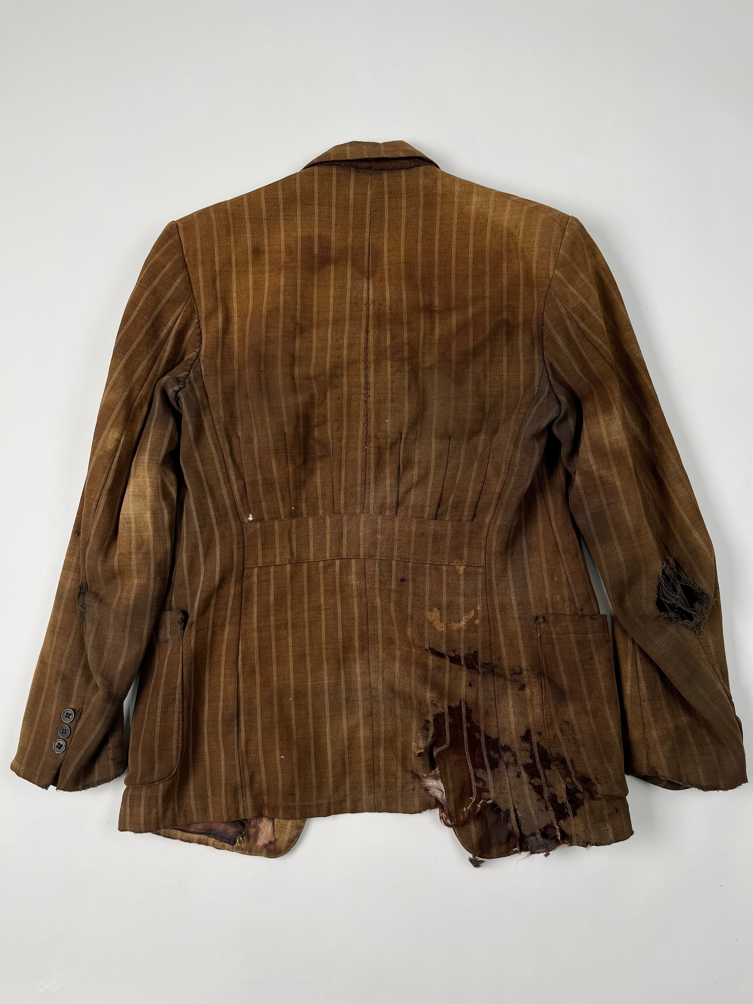 1910/20s American Thrashed Suit Jacket - Golden Brown - 36S