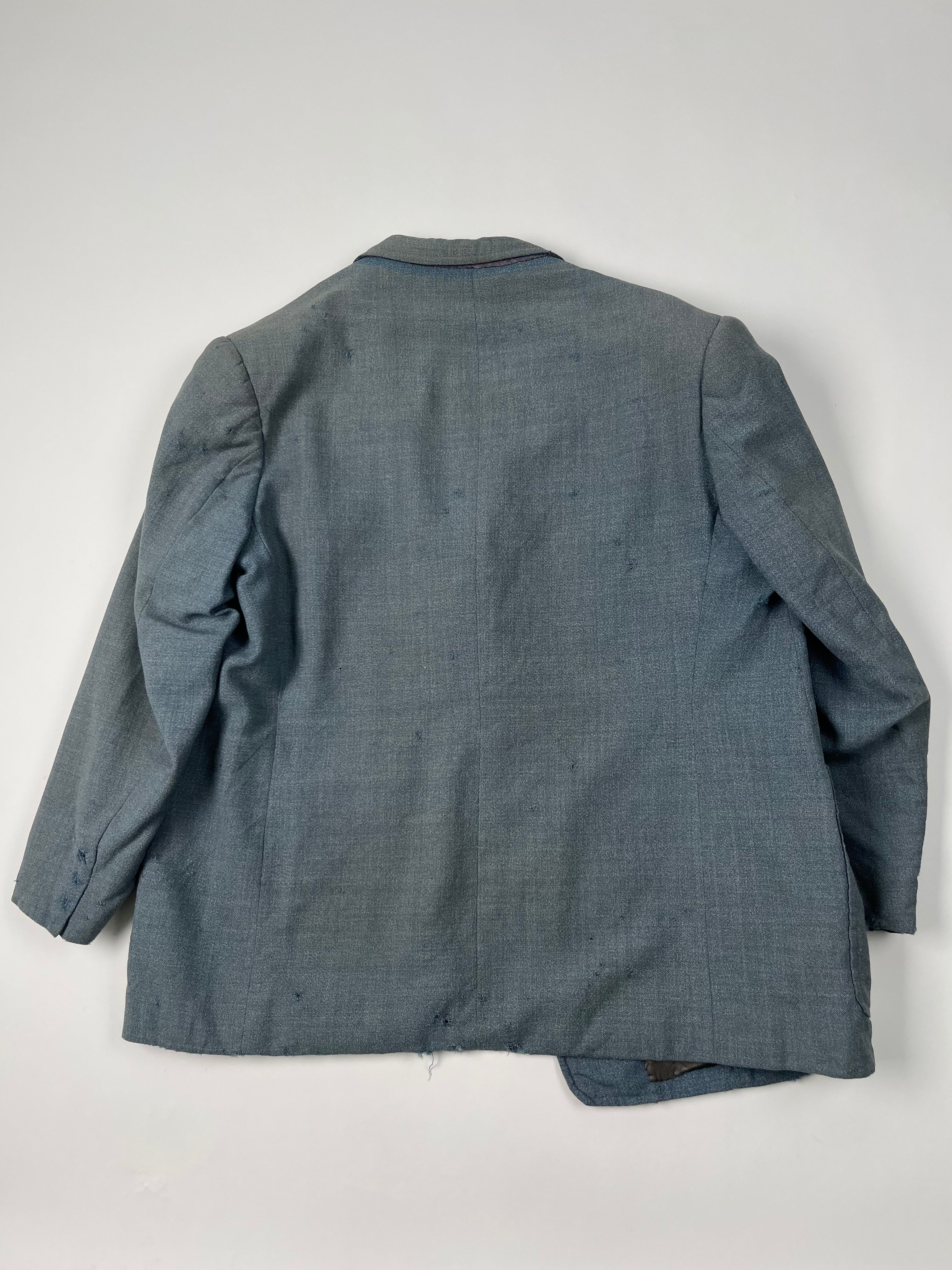 1940/50s French Suit Jacket - Faded Powder Blue - 44R