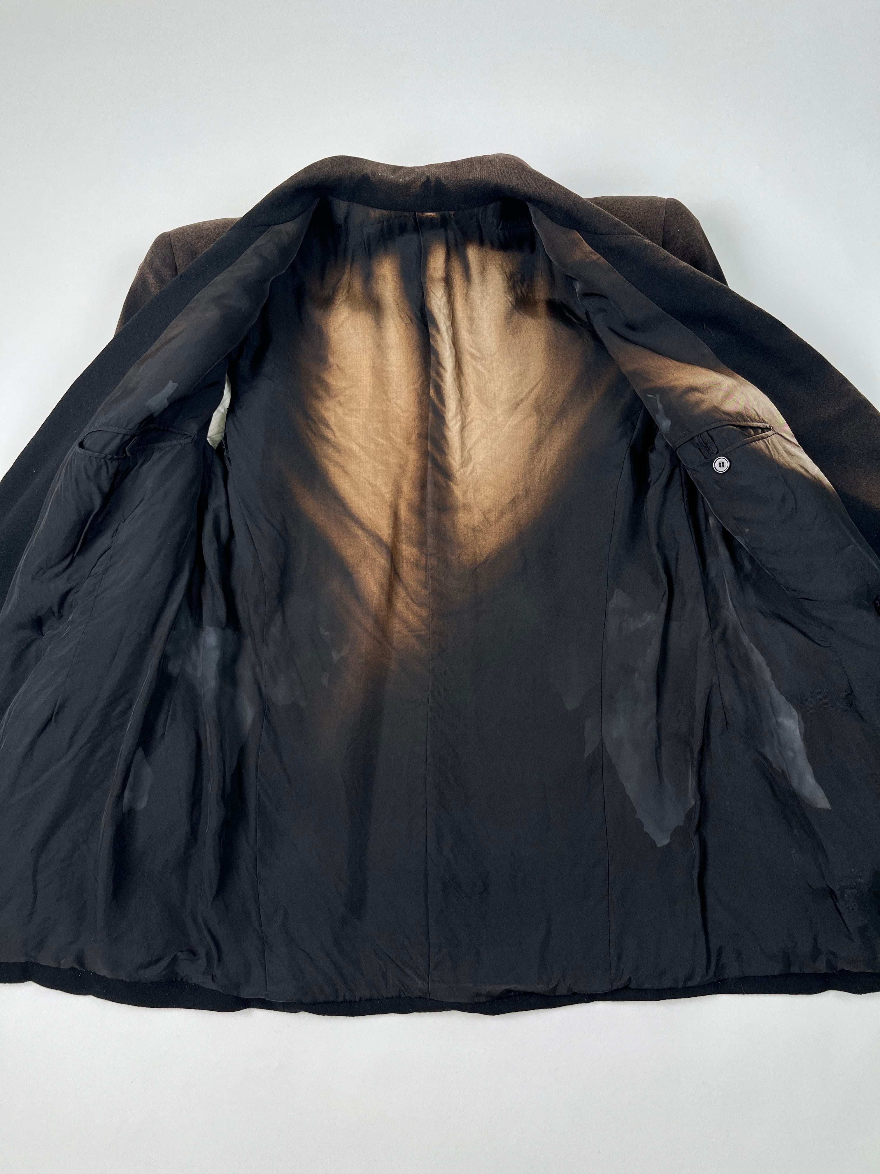 1940s French Double Breasted Suit with Intense Fades - Black/Brown - 40R