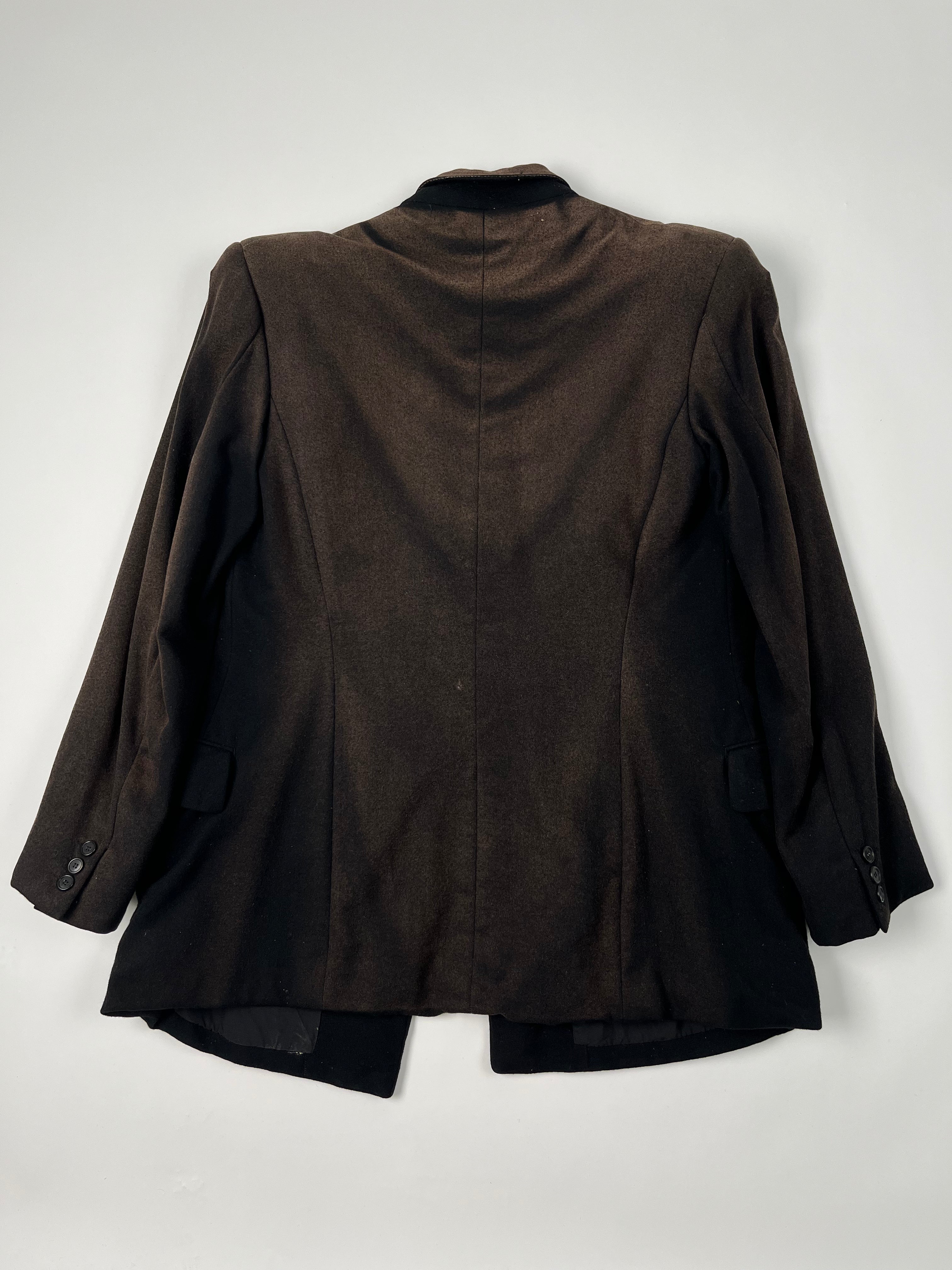 1940s French Double Breasted Suit with Intense Fades - Black/Brown - 40R