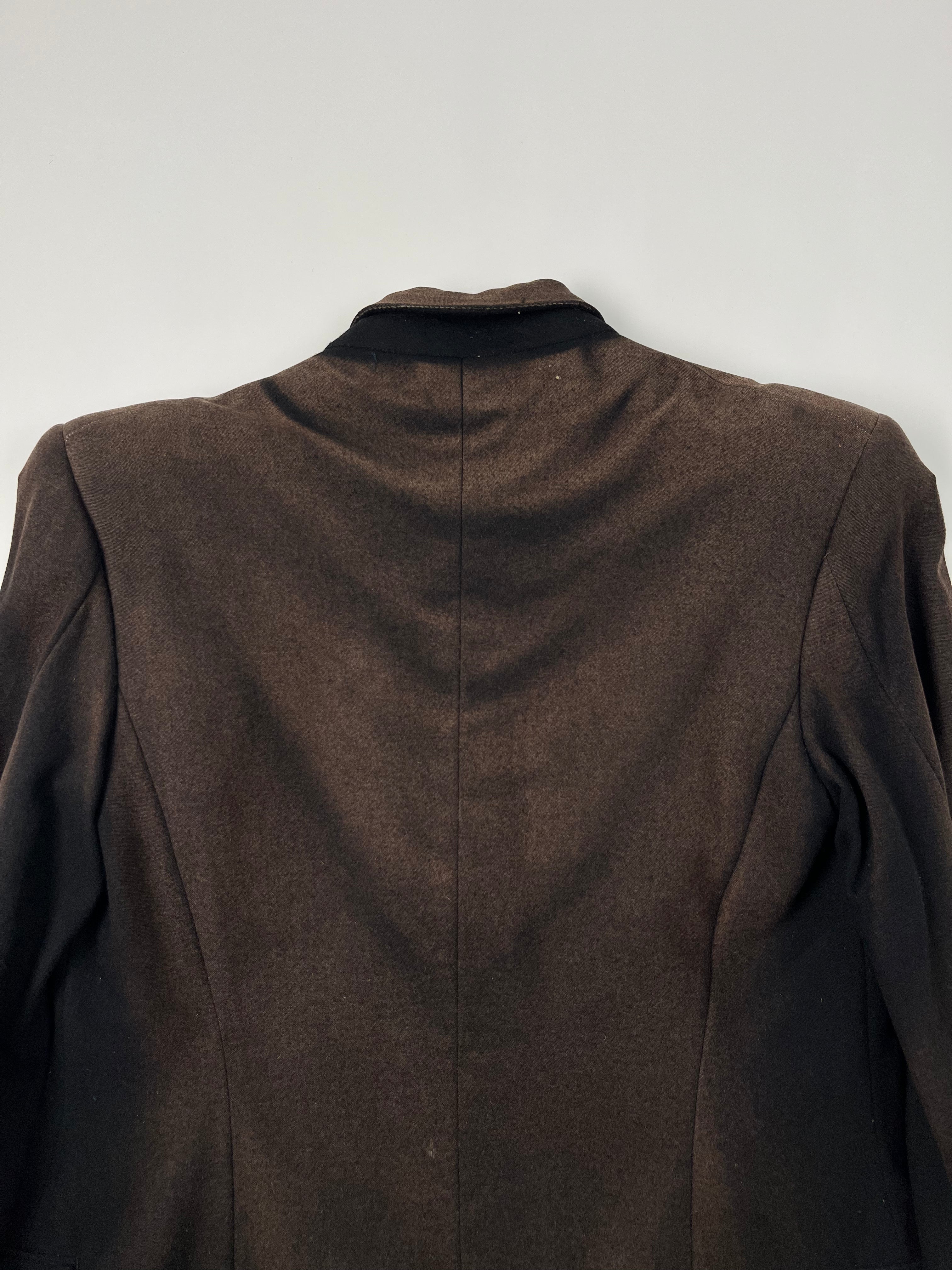 1940s French Double Breasted Suit with Intense Fades - Black/Brown - 40R