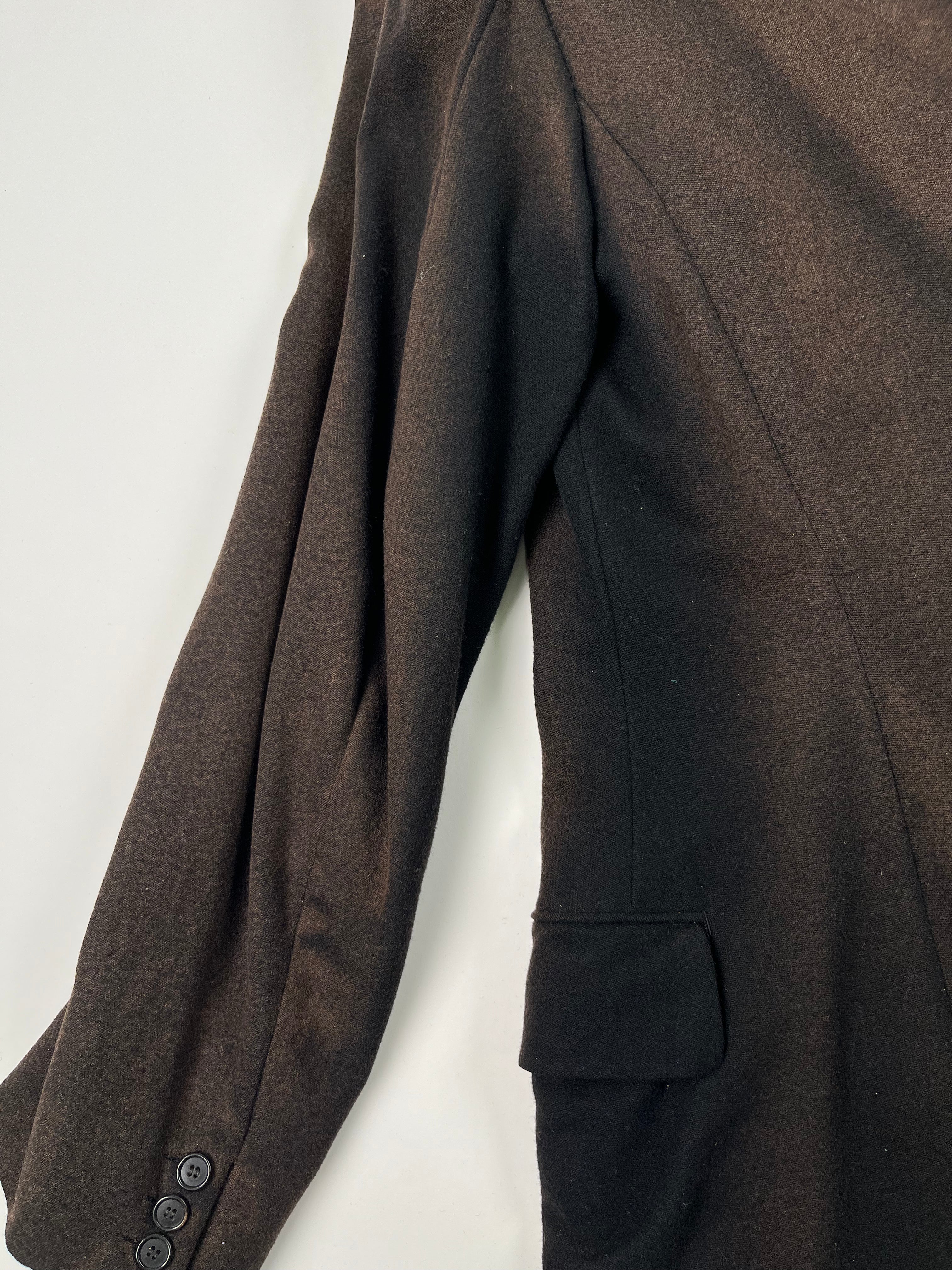 1940s French Double Breasted Suit with Intense Fades - Black/Brown - 40R