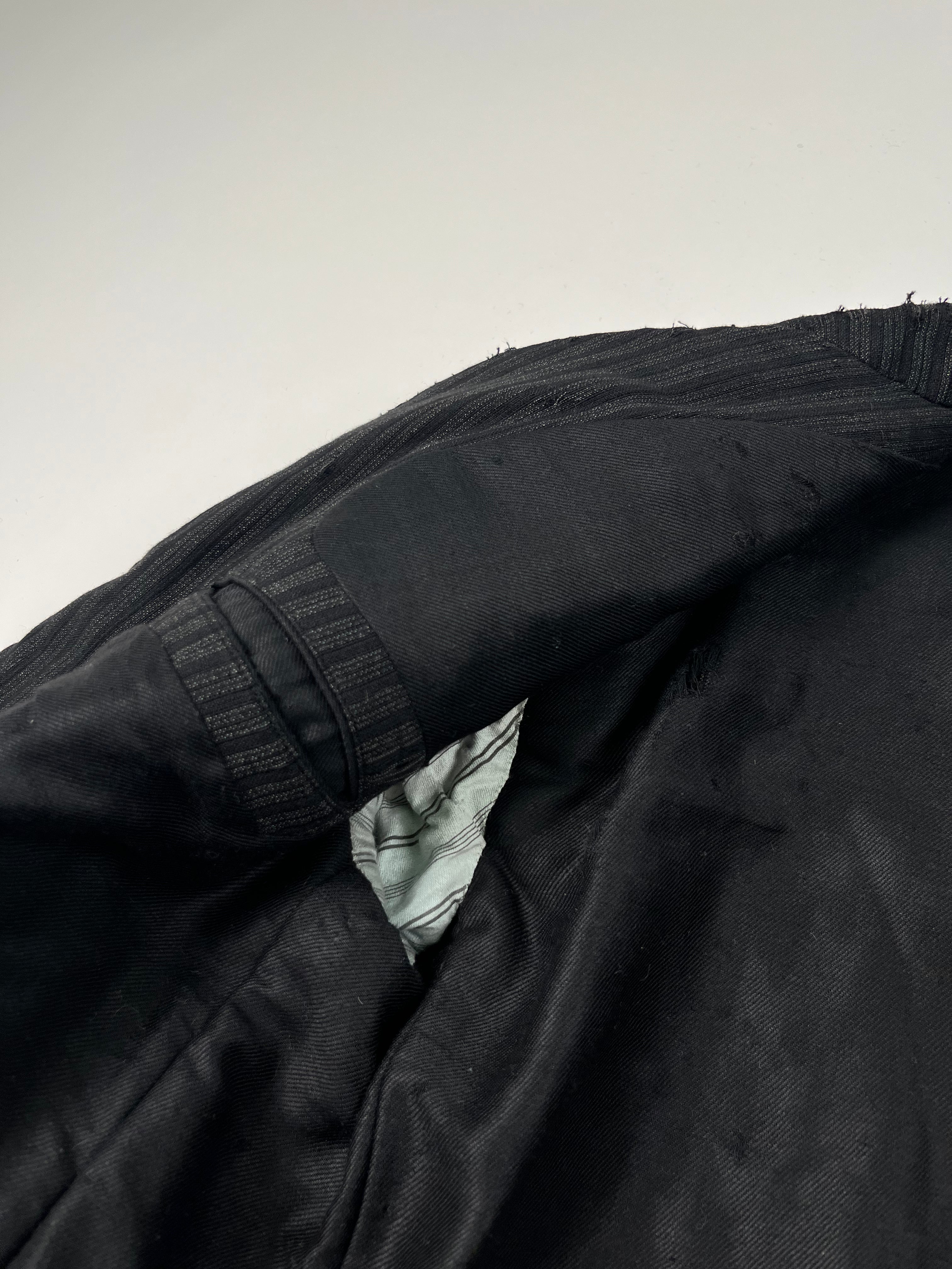 1920s Thrashed French Pinstripe Blazer/Suit Jacket - Black/Charcoal - 44R