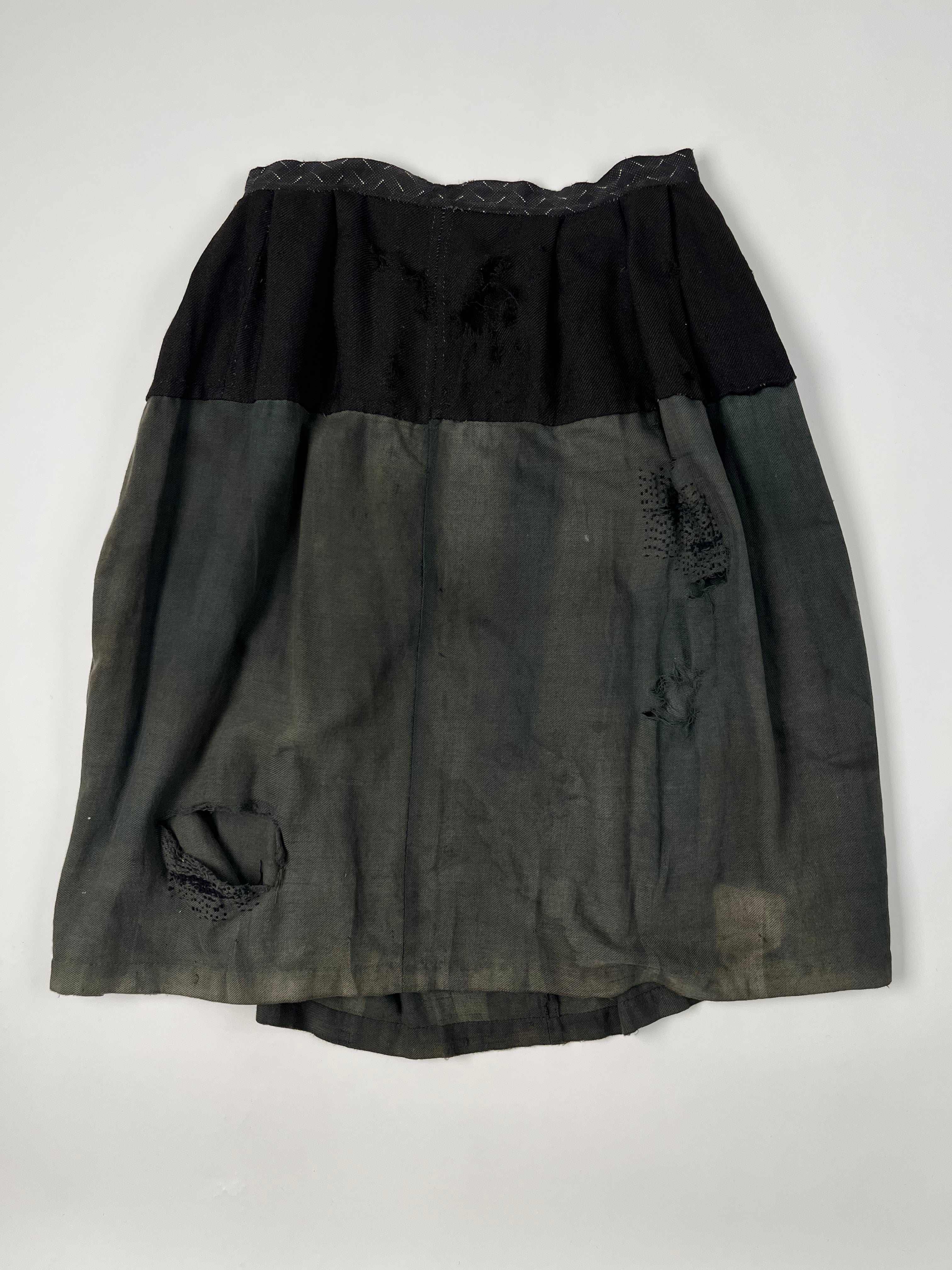 1910/20s French Peasant Skirt - Faded Black - 32
