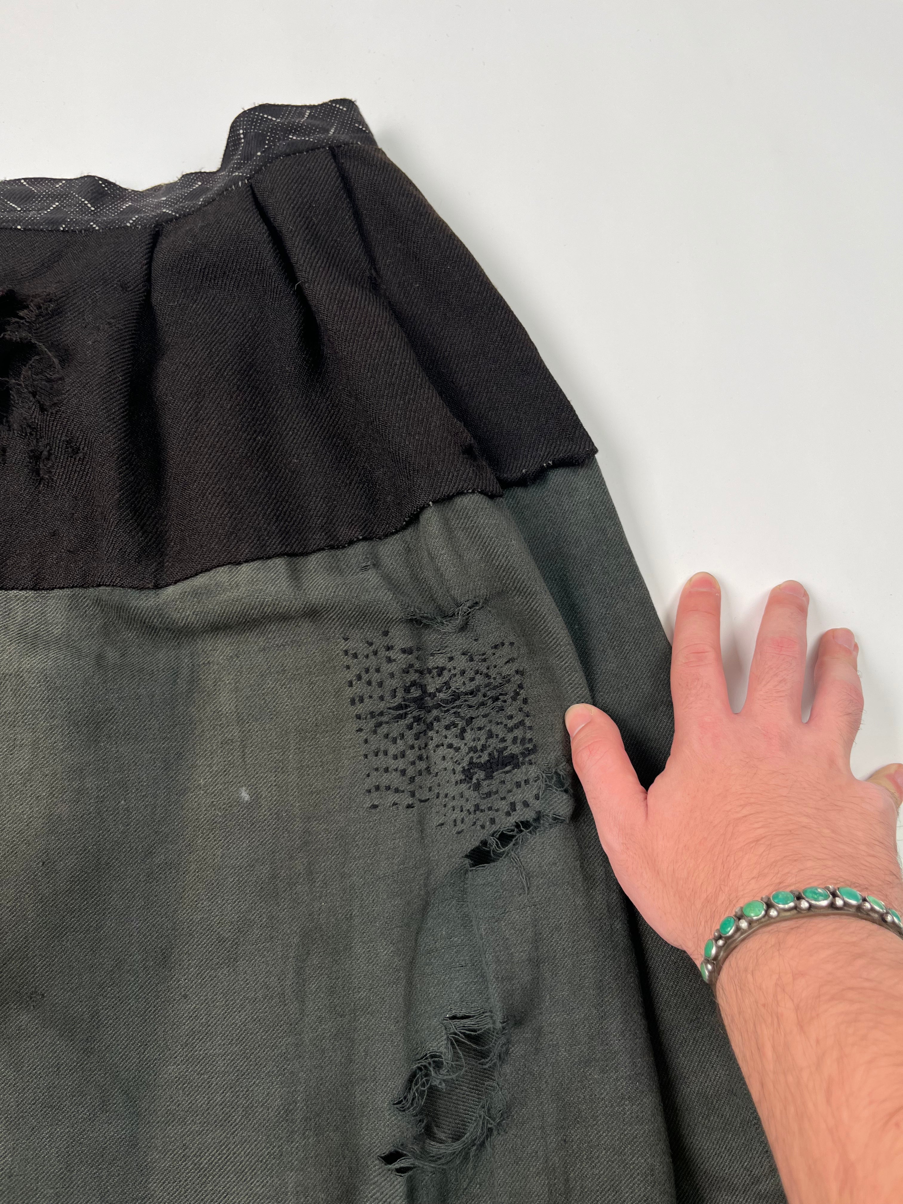 1910/20s French Peasant Skirt - Faded Black - 32
